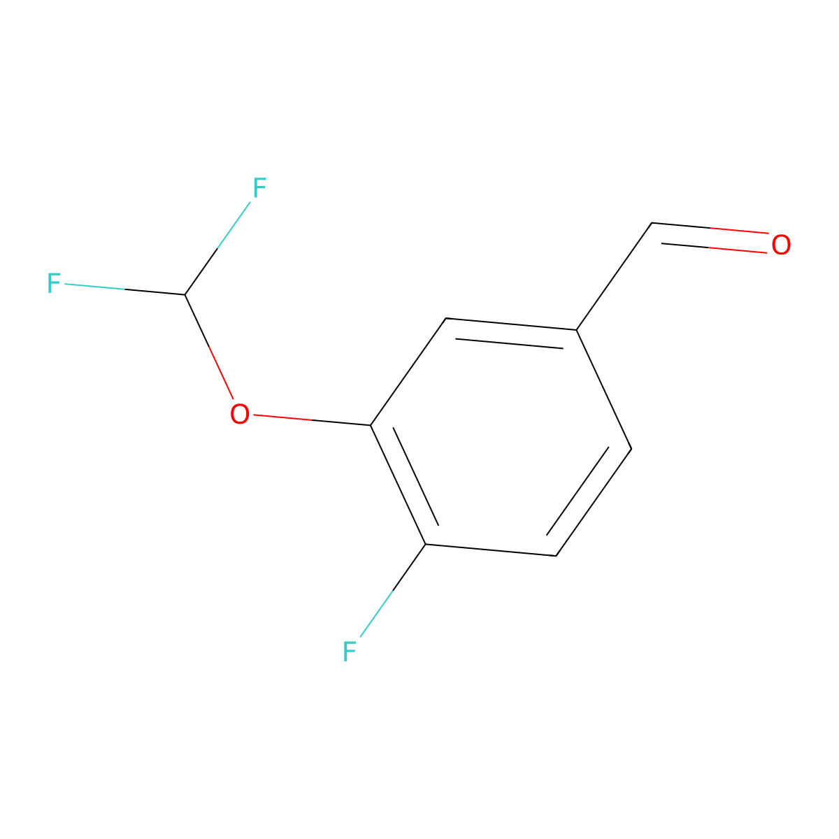 3-(Difluoromethoxy)-4-fluorobenzaldehyde molecular structure, CAS 1214367-20-0