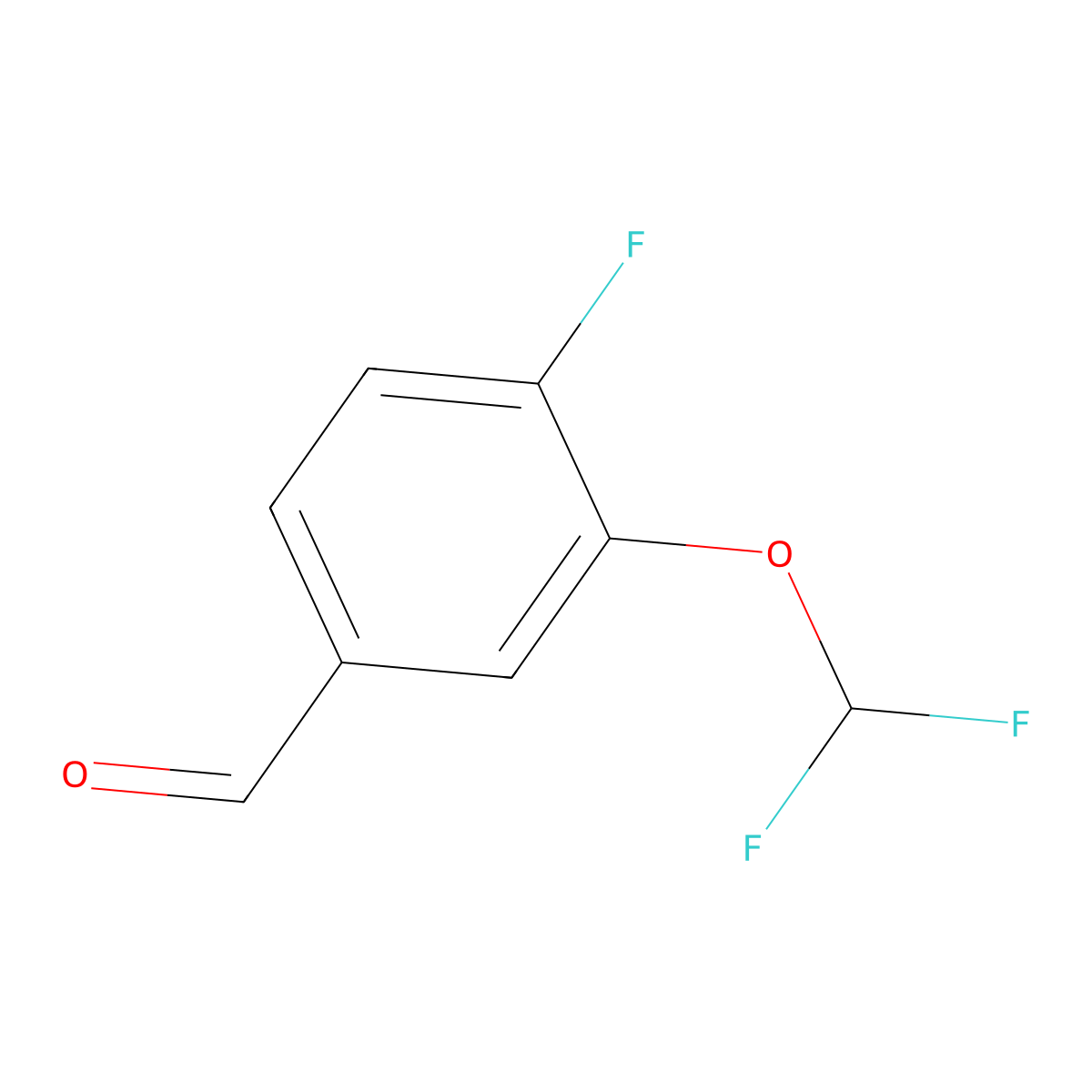 3-(Difluoromethoxy)-4-fluorobenzaldehyde molecular structure, CAS 1214367-20-0