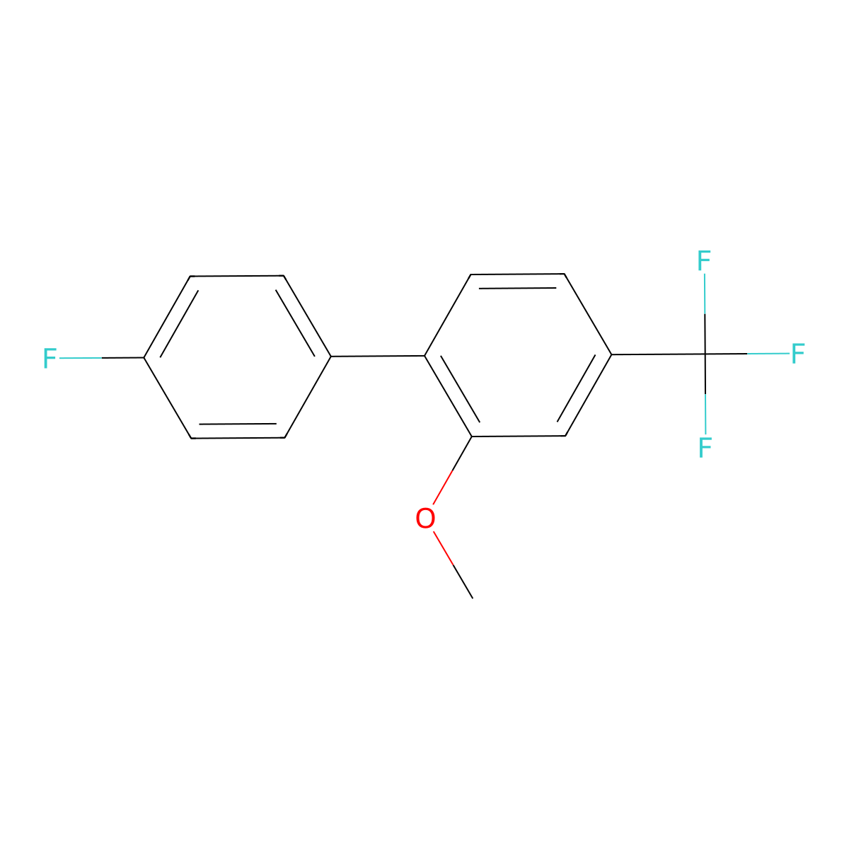 4'-Fluoro-2-methoxy-4-(trifluoromethyl)biphenyl molecular structure, CAS 1214367-21-1