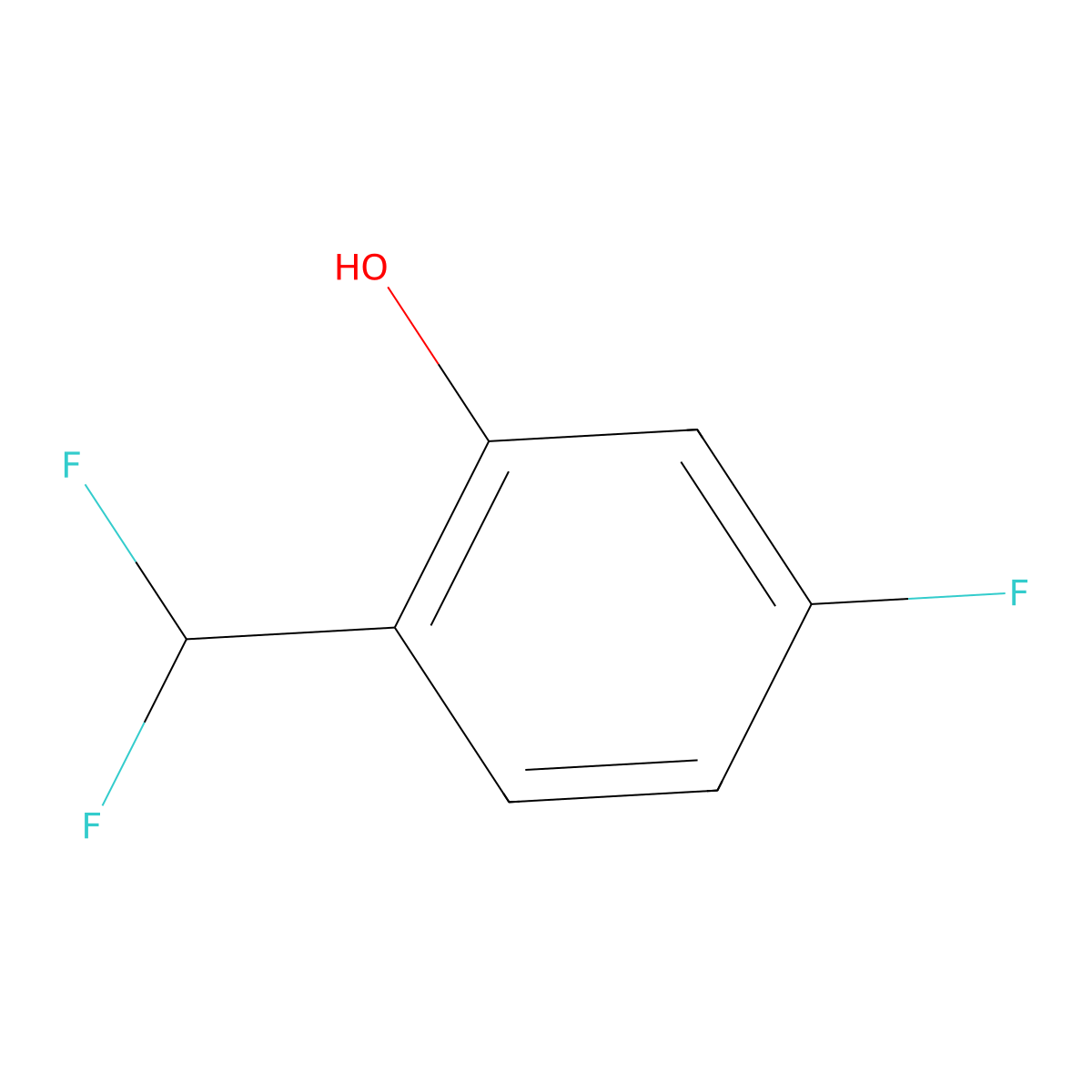 2-(Difluoromethyl)-5-fluorophenol molecular structure, CAS 1214367-26-6