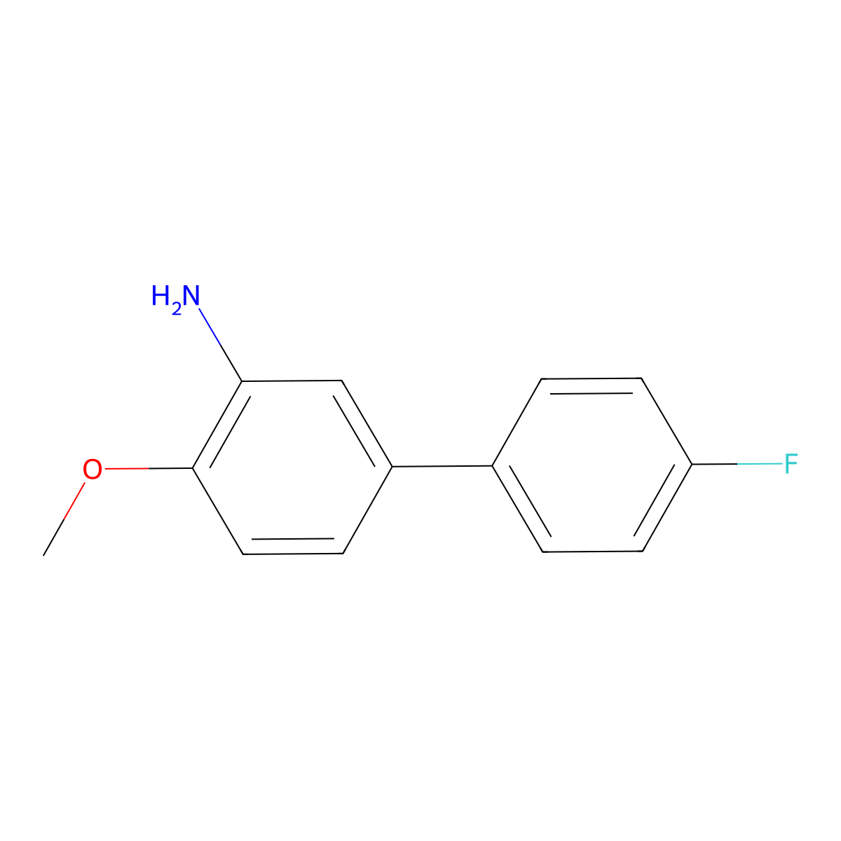 5-(4-Fluorophenyl)-2-methoxyaniline molecular structure, CAS 1214367-37-9