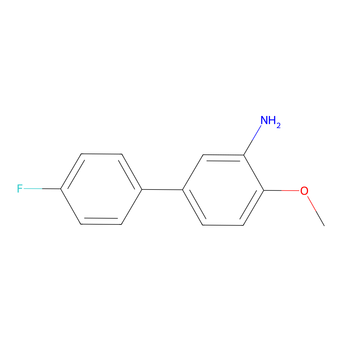 5-(4-Fluorophenyl)-2-methoxyaniline molecular structure, CAS 1214367-37-9