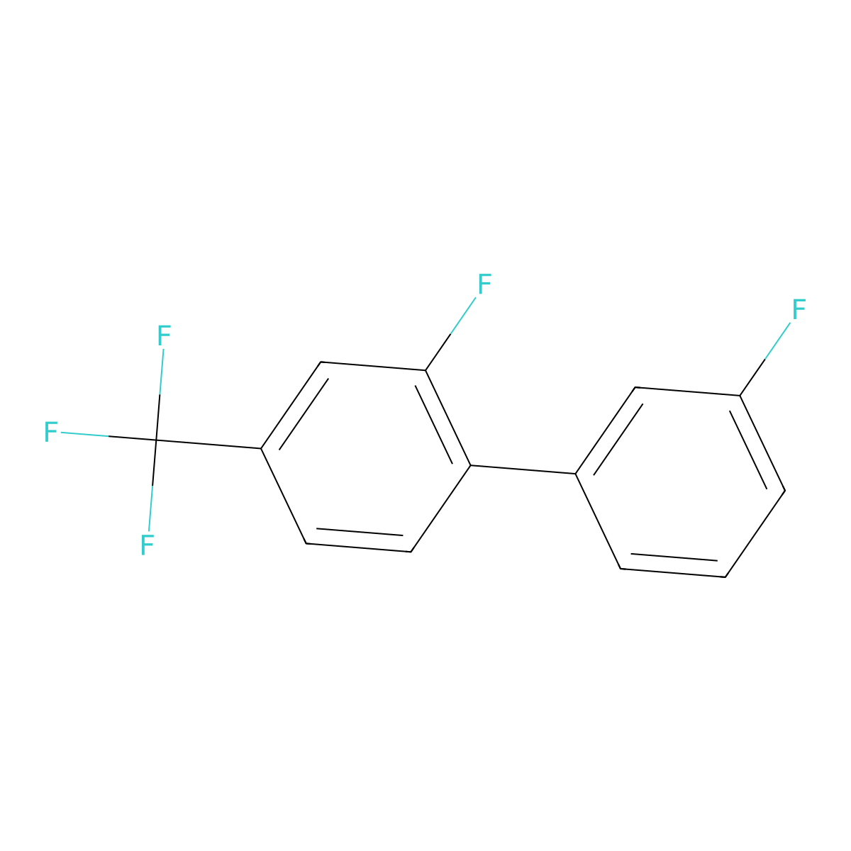 2-Fluoro-1-(3-fluorophenyl)-4-(trifluoromethyl)benzene molecular structure, CAS 1214367-61-9