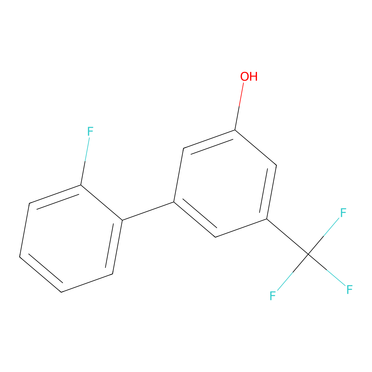 5-(2-Fluorophenyl)-3-trifluoromethylphenol molecular structure, CAS 1214367-68-6
