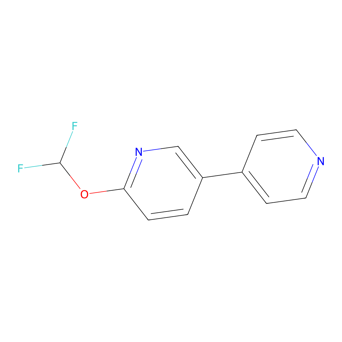 6-(Difluoromethoxy)-3,4'-bipyridine molecular structure, CAS 1214367-90-4