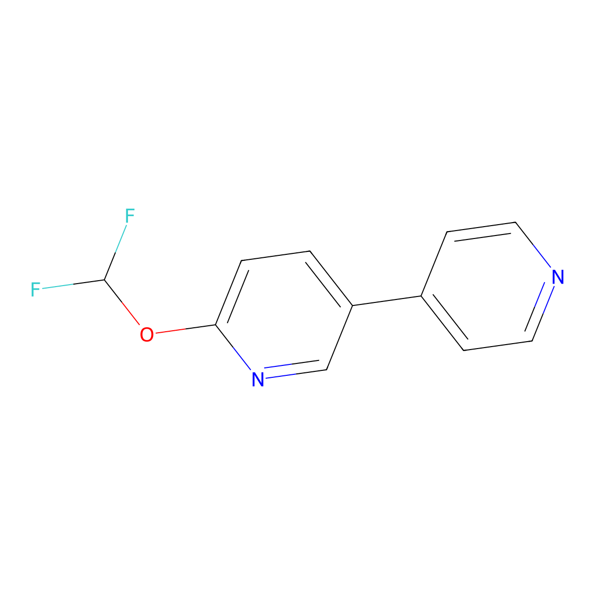 6-(Difluoromethoxy)-3,4'-bipyridine molecular structure, CAS 1214367-90-4