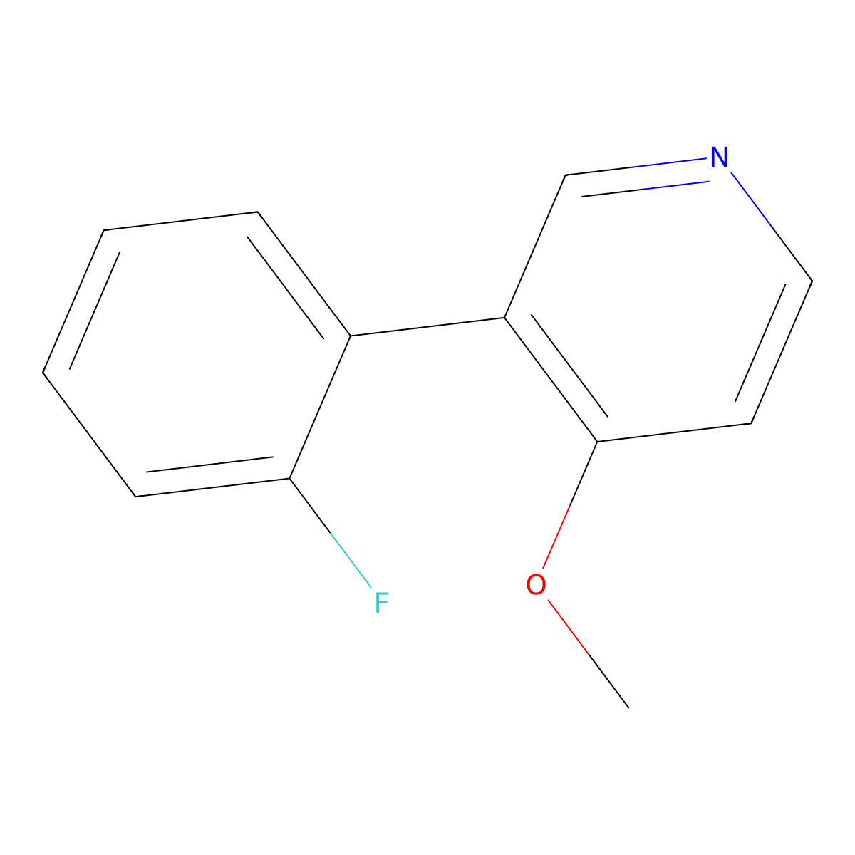 3-(2-Fluorophenyl)-4-methoxypyridine molecular structure, CAS 1214368-04-3