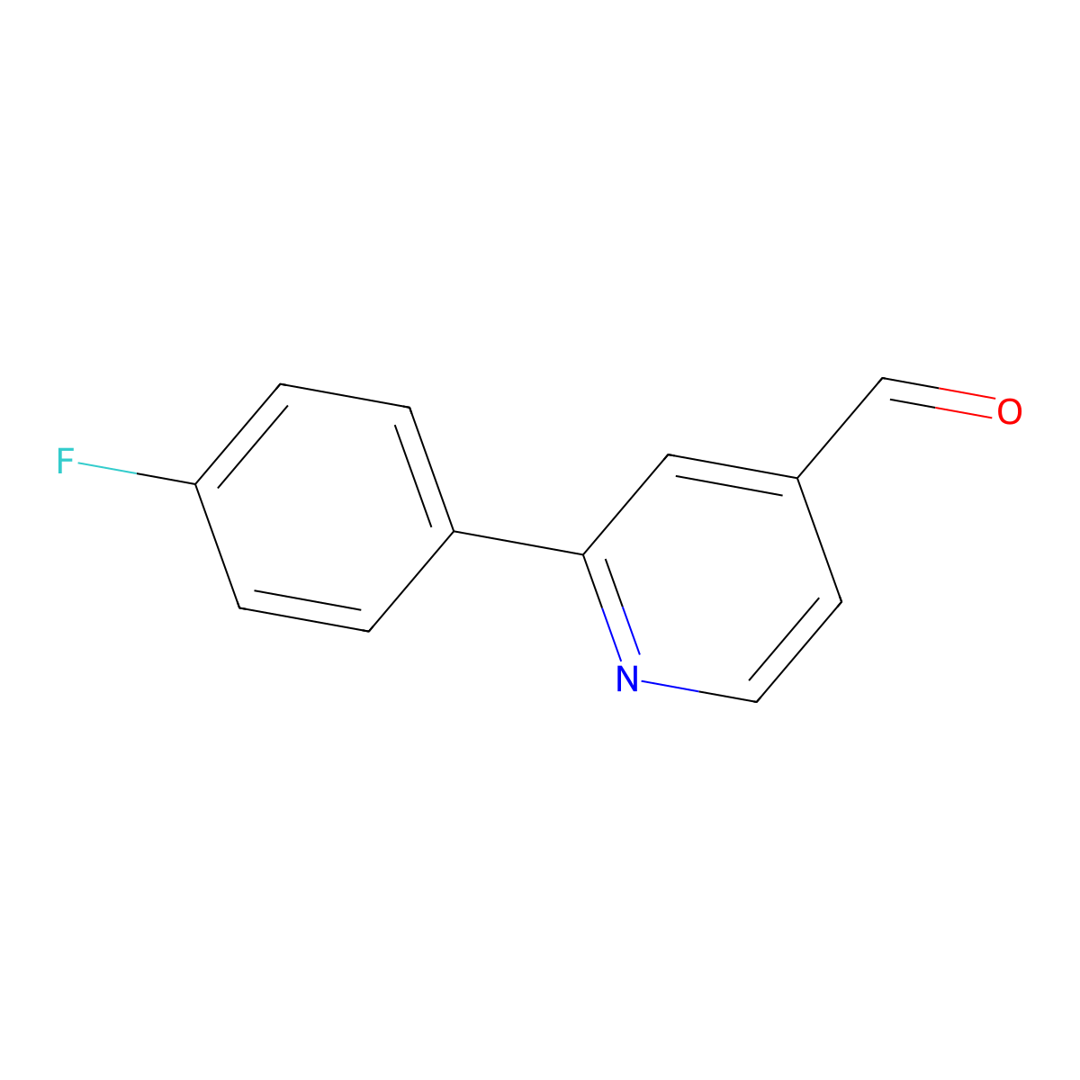 2-(4-Fluorophenyl)isonicotinaldehyde molecular structure, CAS 1214368-14-5