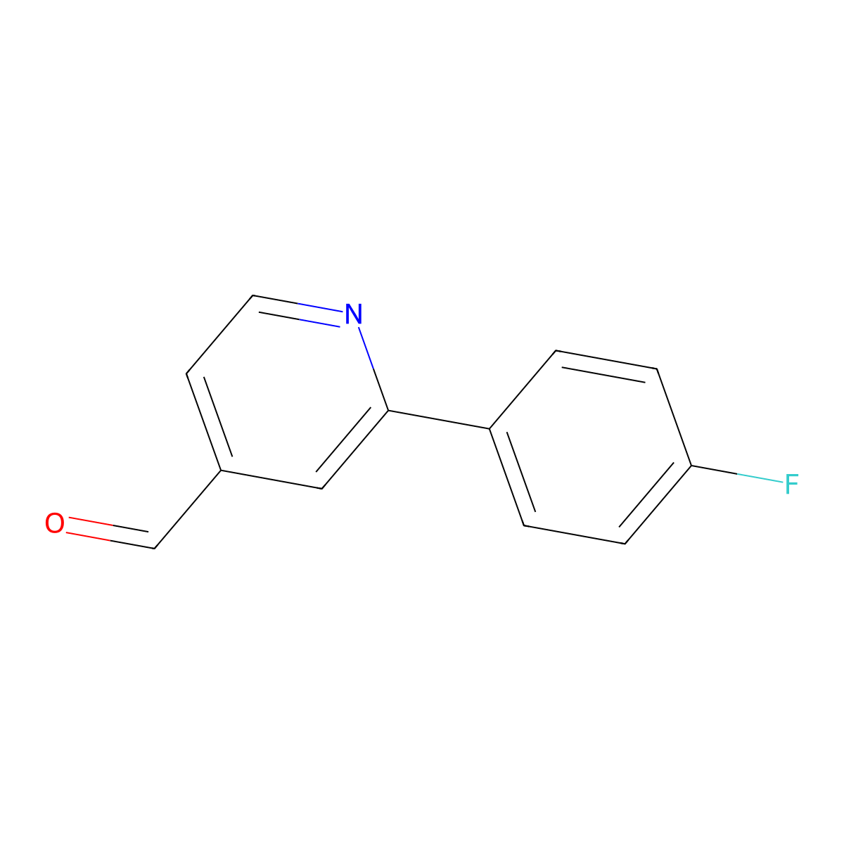 2-(4-Fluorophenyl)isonicotinaldehyde molecular structure, CAS 1214368-14-5