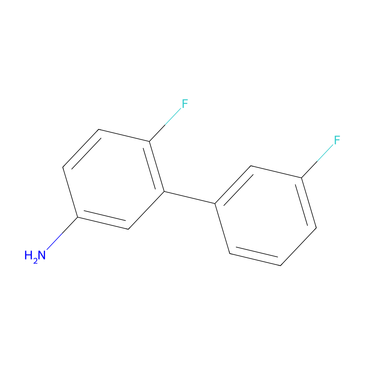 3',6-Difluoro-[1,1'-biphenyl]-3-amine molecular structure, CAS 1214368-17-8