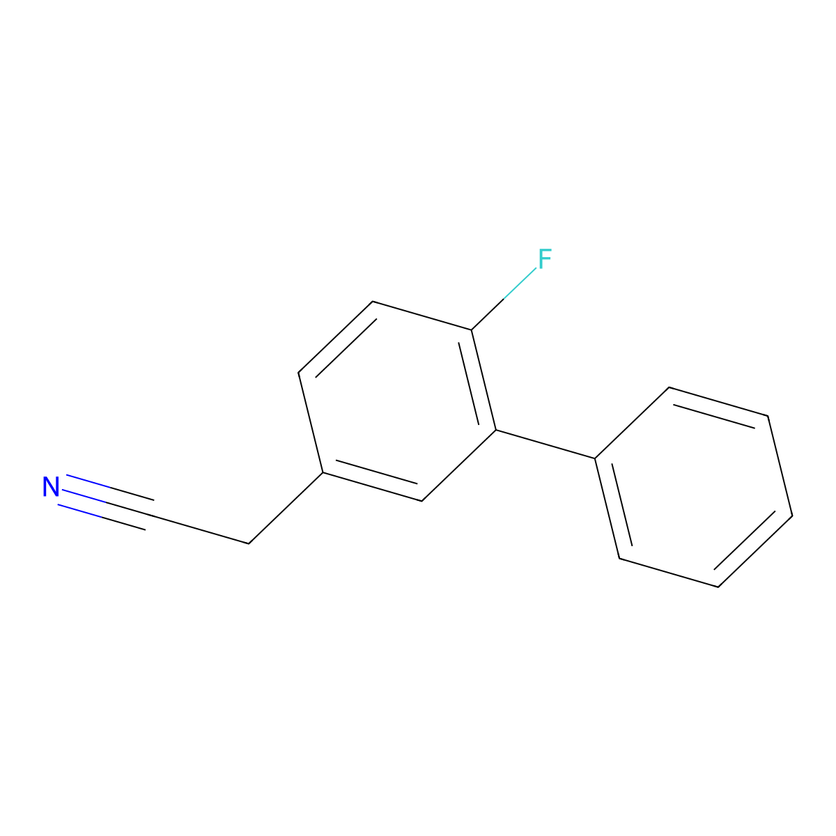2-(6-Fluoro-[1,1'-biphenyl]-3-yl)acetonitrile molecular structure, CAS 1214368-24-7