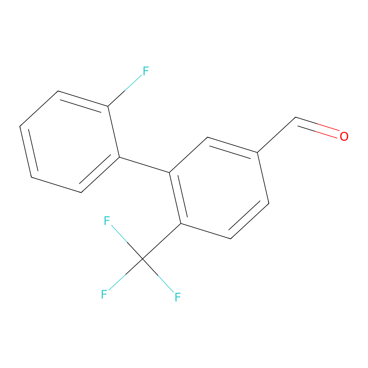 2'-Fluoro-6-(trifluoromethyl)-[1,1'-biphenyl]-3-carbaldehyde molecular structure, CAS 1214368-33-8