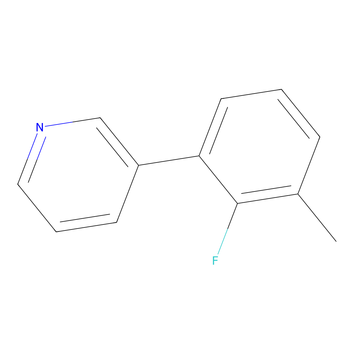 3-(2-Fluoro-3-methylphenyl)pyridine molecular structure, CAS 1214368-66-7