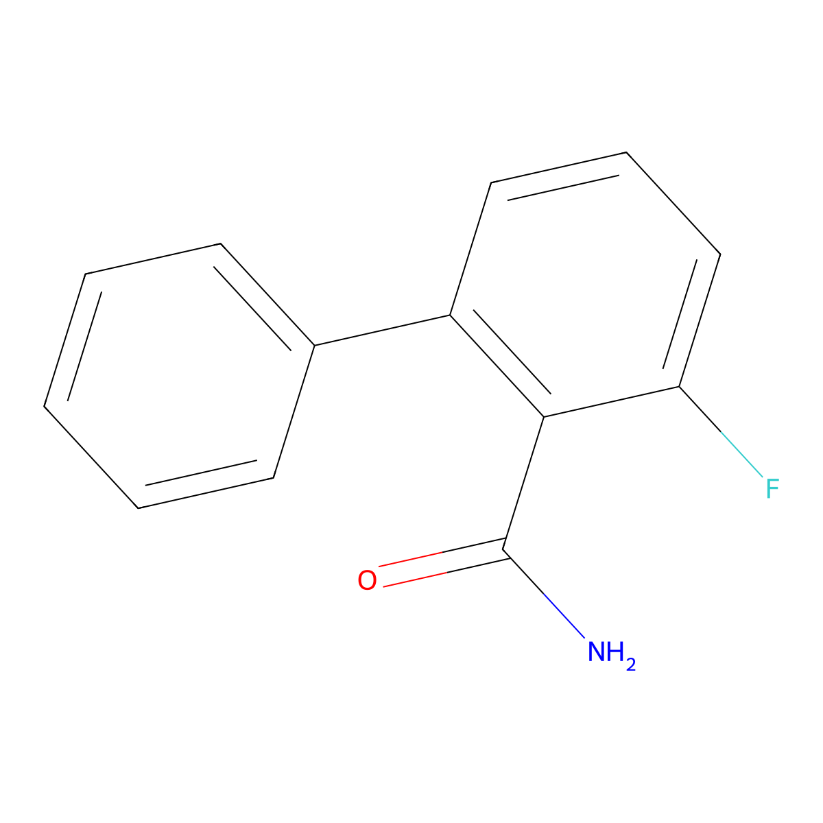 3-Fluoro[1,1'-biphenyl]-2-carboxamide molecular structure, CAS 1214368-72-5