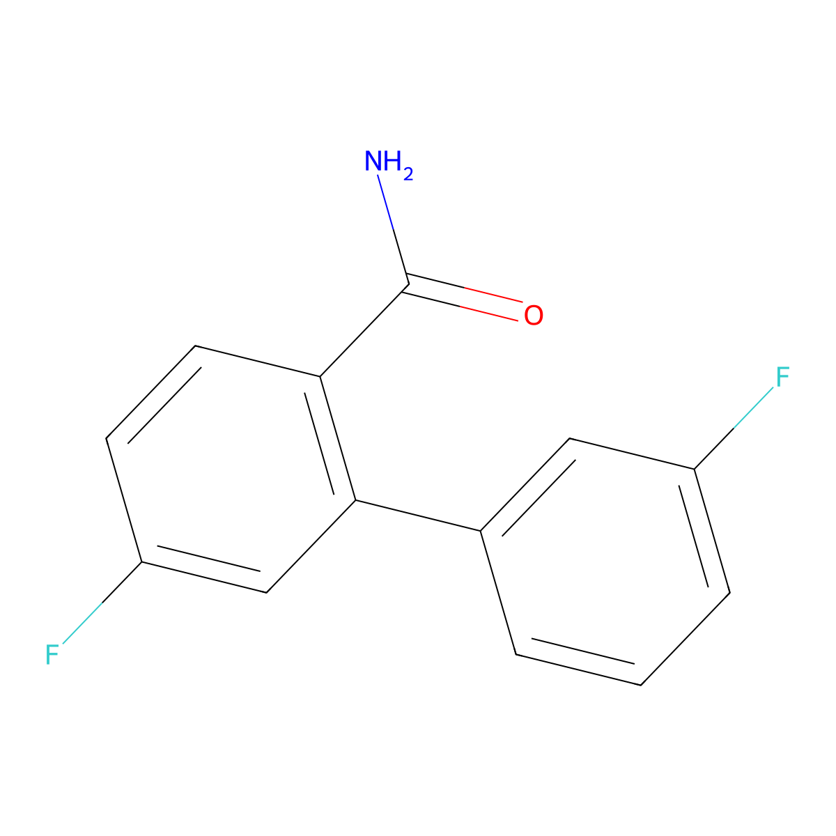 3',5-Difluorobiphenyl-2-carboxamide molecular structure, CAS 1214368-76-9