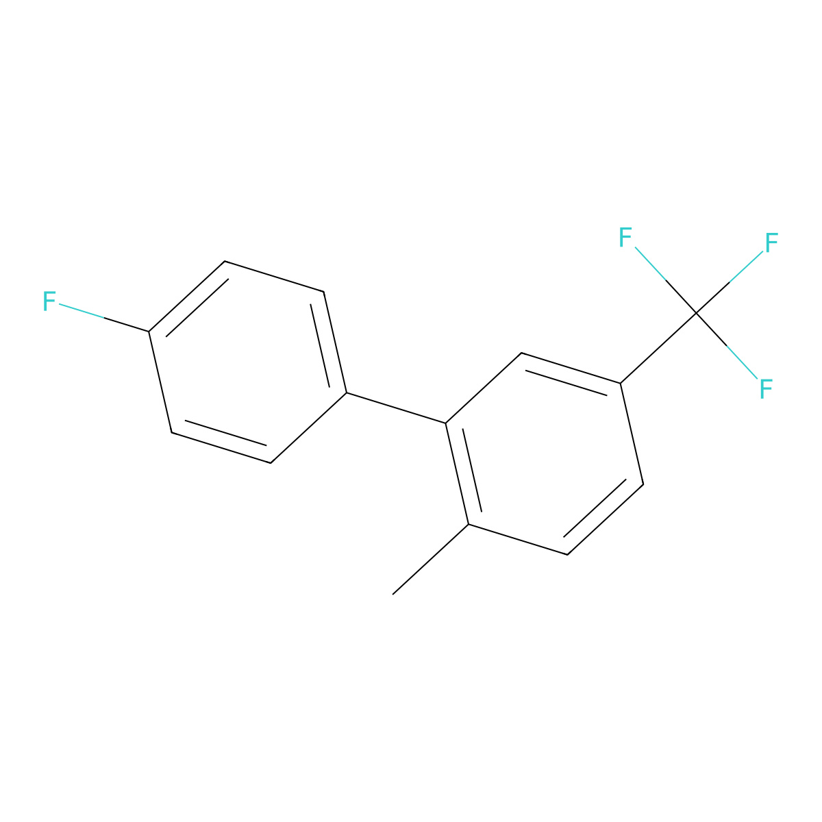 4'-Fluoro-2-methyl-5-(trifluoromethyl)biphenyl molecular structure, CAS 1214369-06-8
