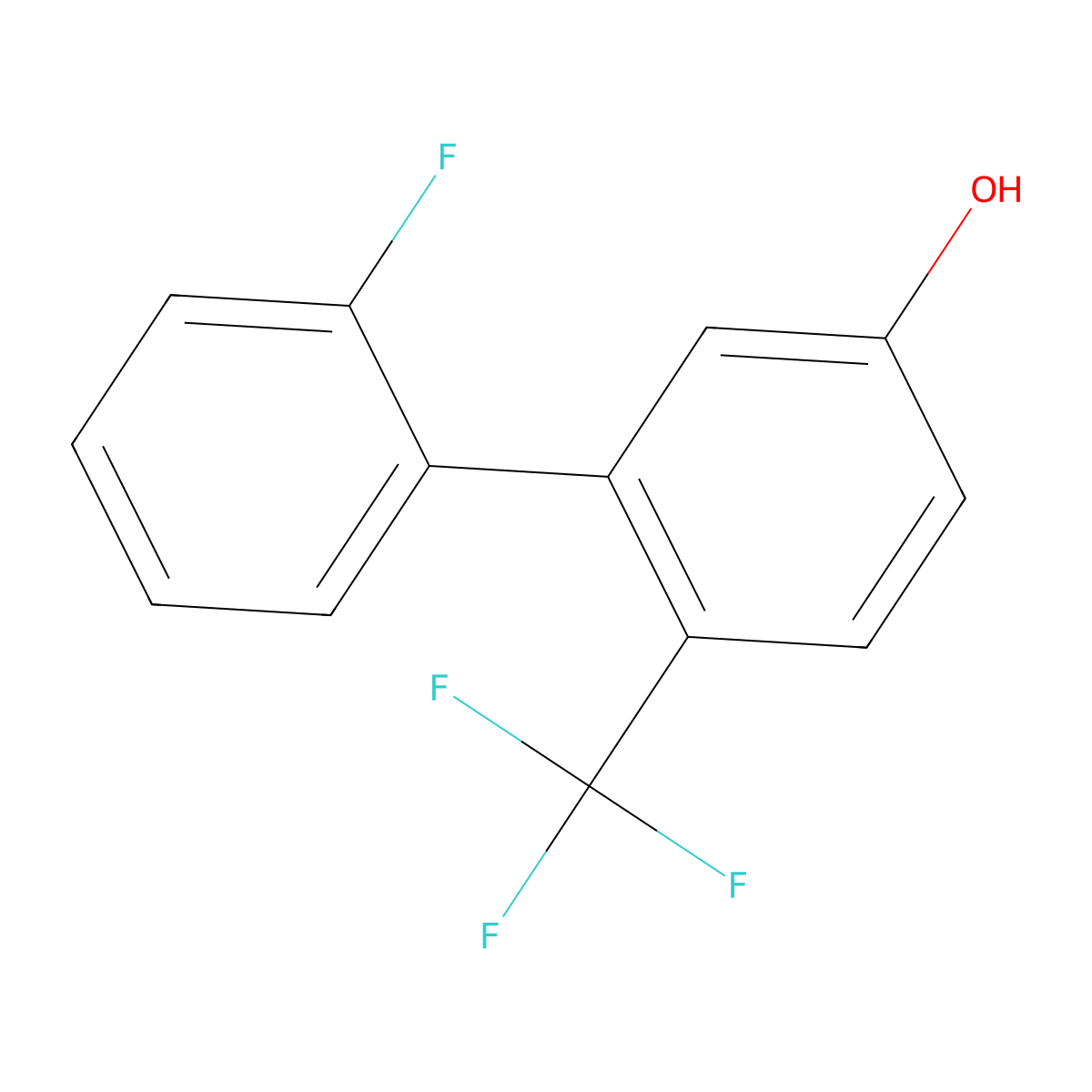3-(2-Fluorophenyl)-4-(trifluoromethyl)phenol molecular structure, CAS 1214369-43-3