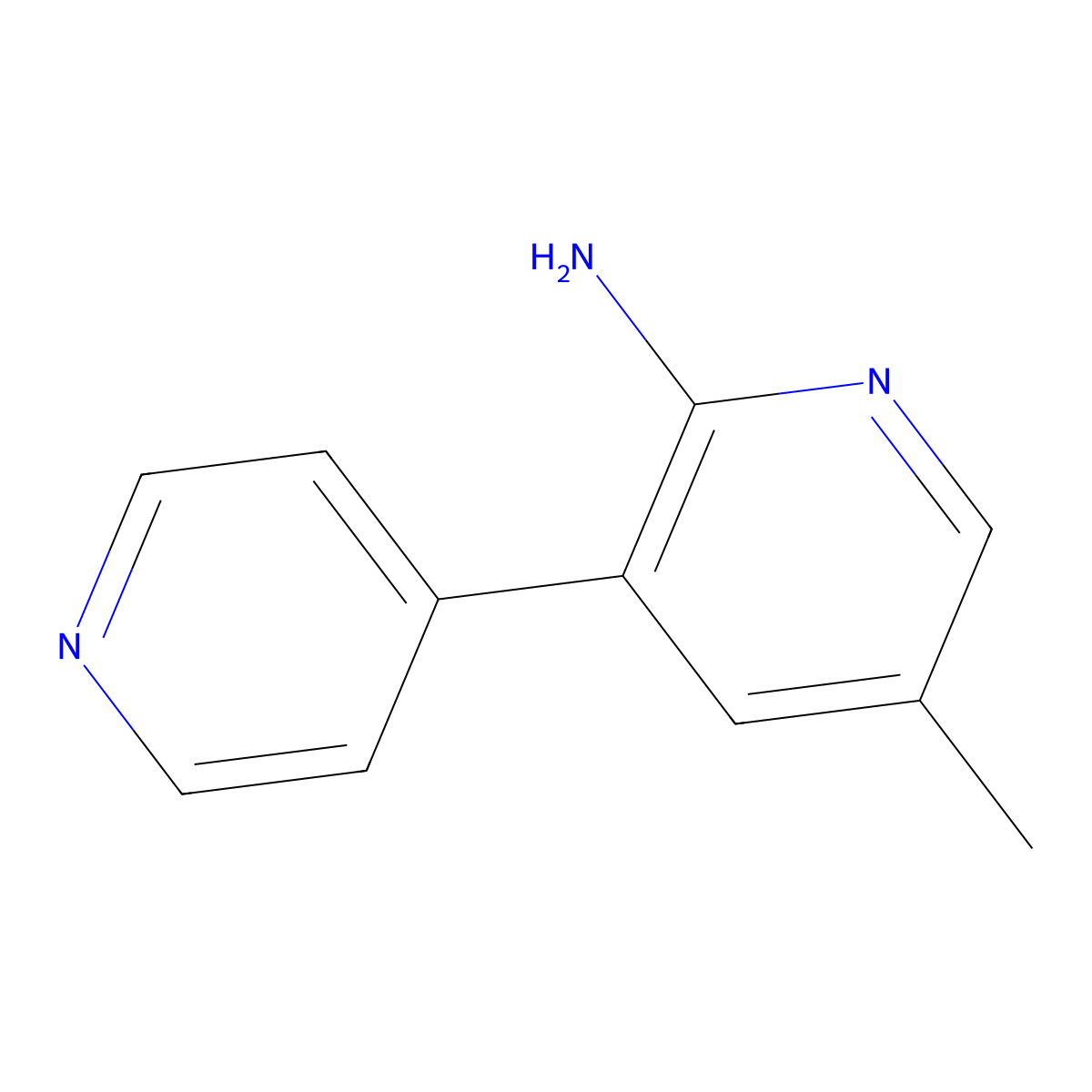 5-Methyl-[3,4'-bipyridin]-2-amine molecular structure, CAS 1214369-56-8