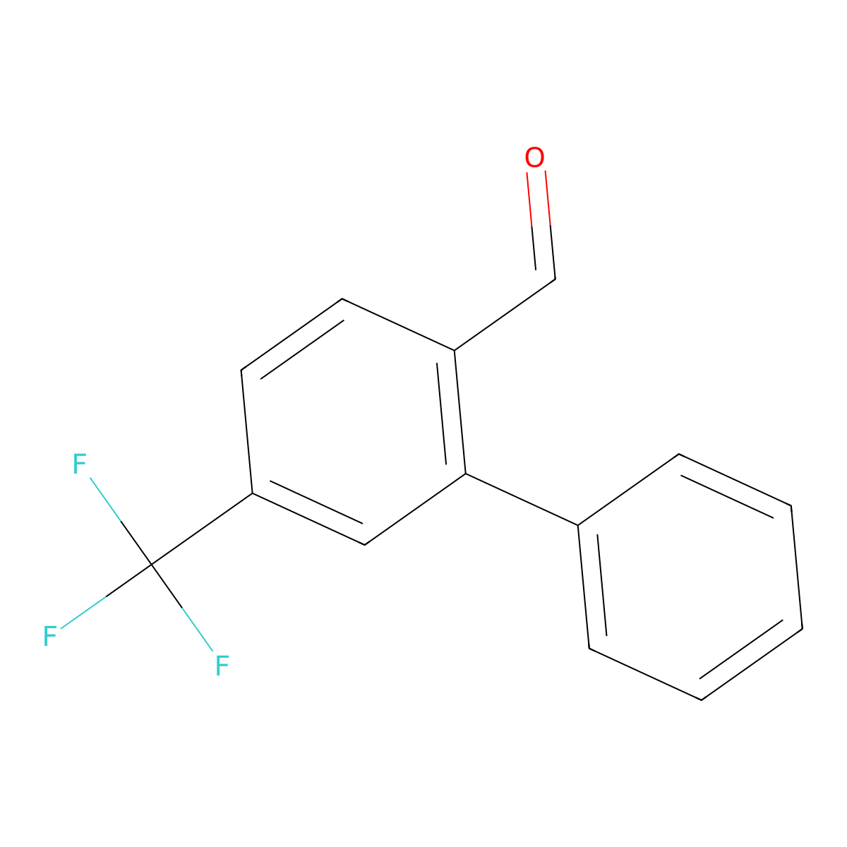 2-Formyl-5-(trifluoromethyl)biphenyl molecular structure, CAS 1214369-59-1