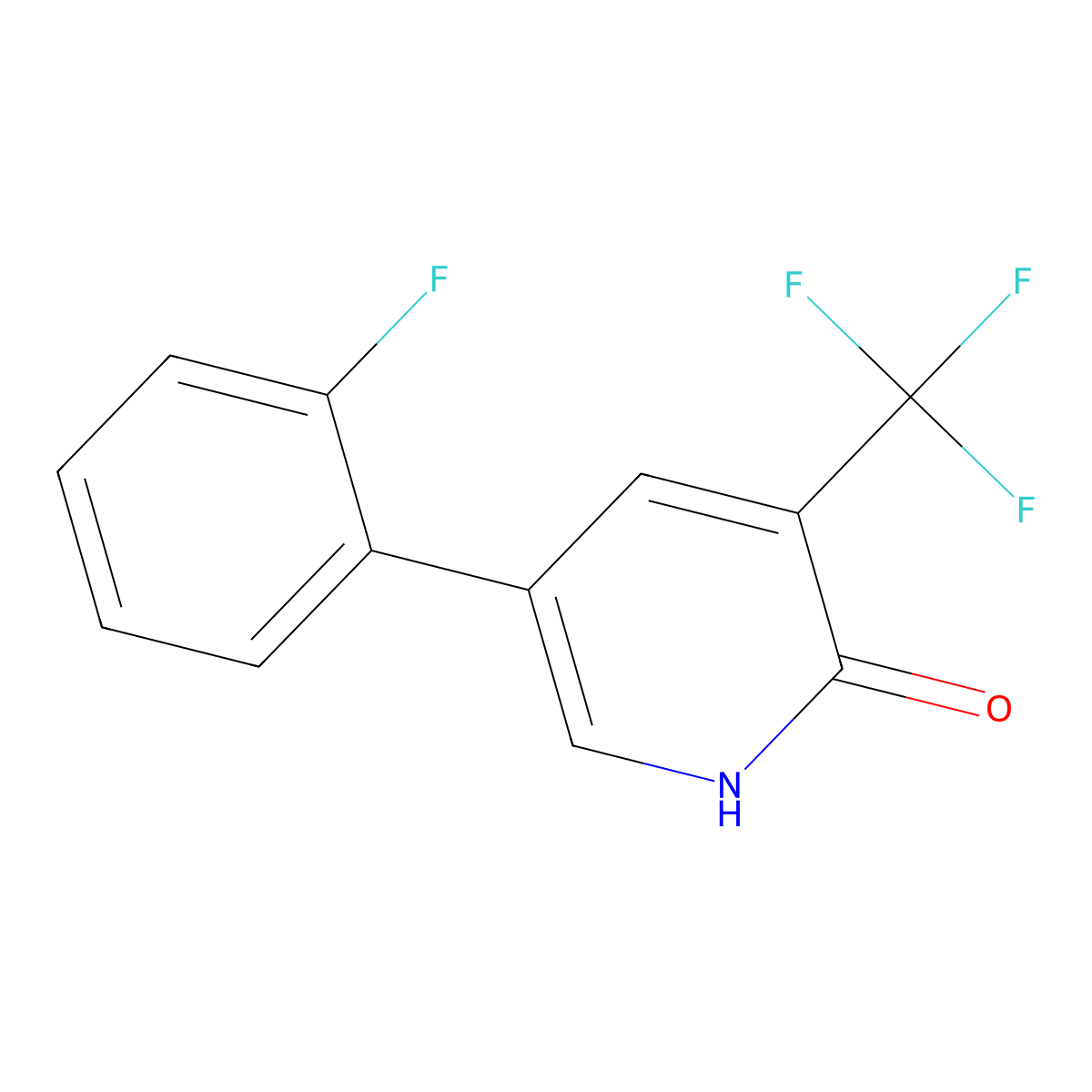 5-(2-Fluorophenyl)-3-(trifluoromethyl)pyridin-2-ol molecular structure, CAS 1214369-93-3