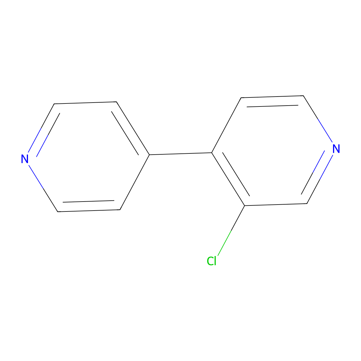 3-Chloro-4-(pyridin-4-yl)pyridine molecular structure, CAS 1214370-06-5