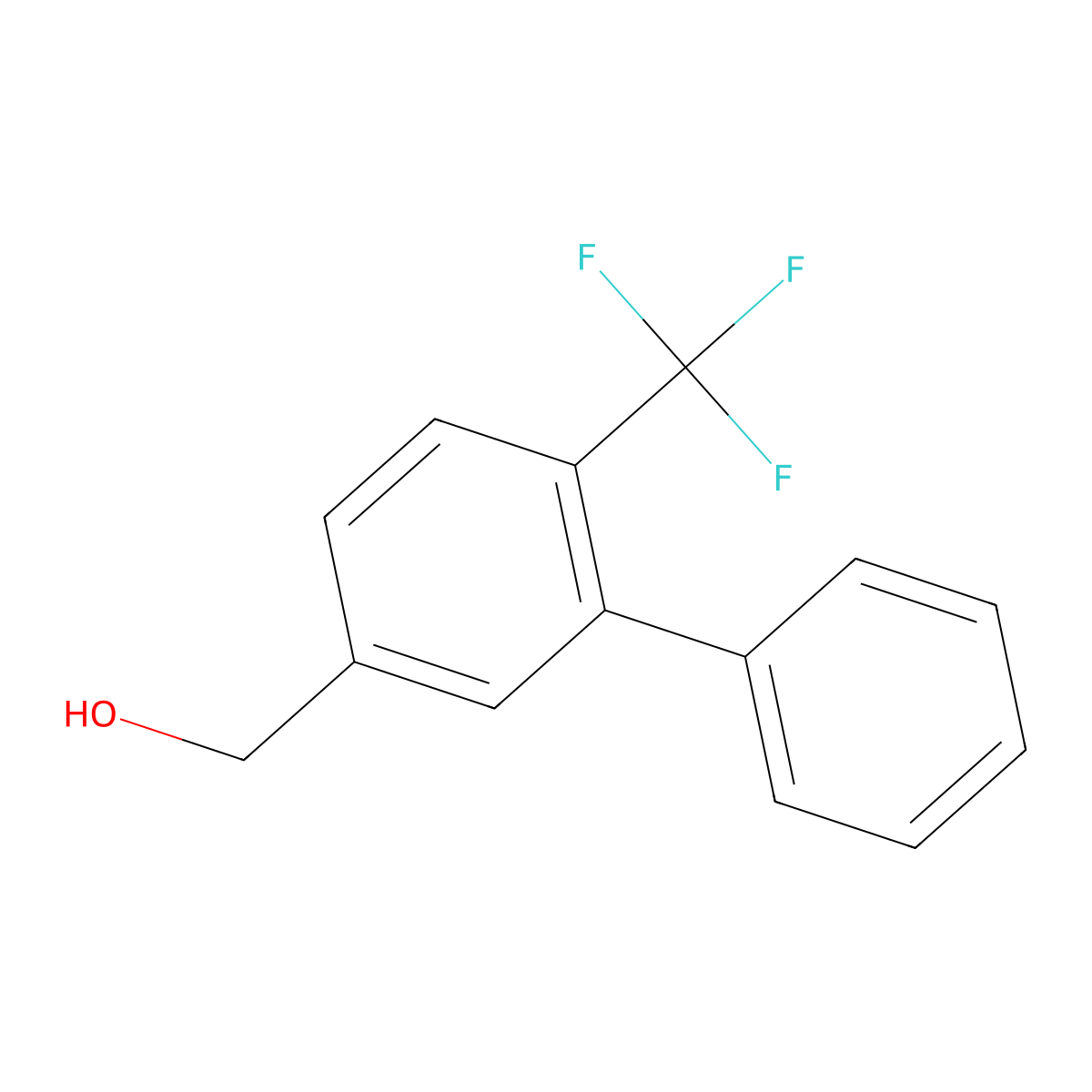 (6-(Trifluoromethyl)biphenyl-3-yl)methanol molecular structure, CAS 1214370-21-4