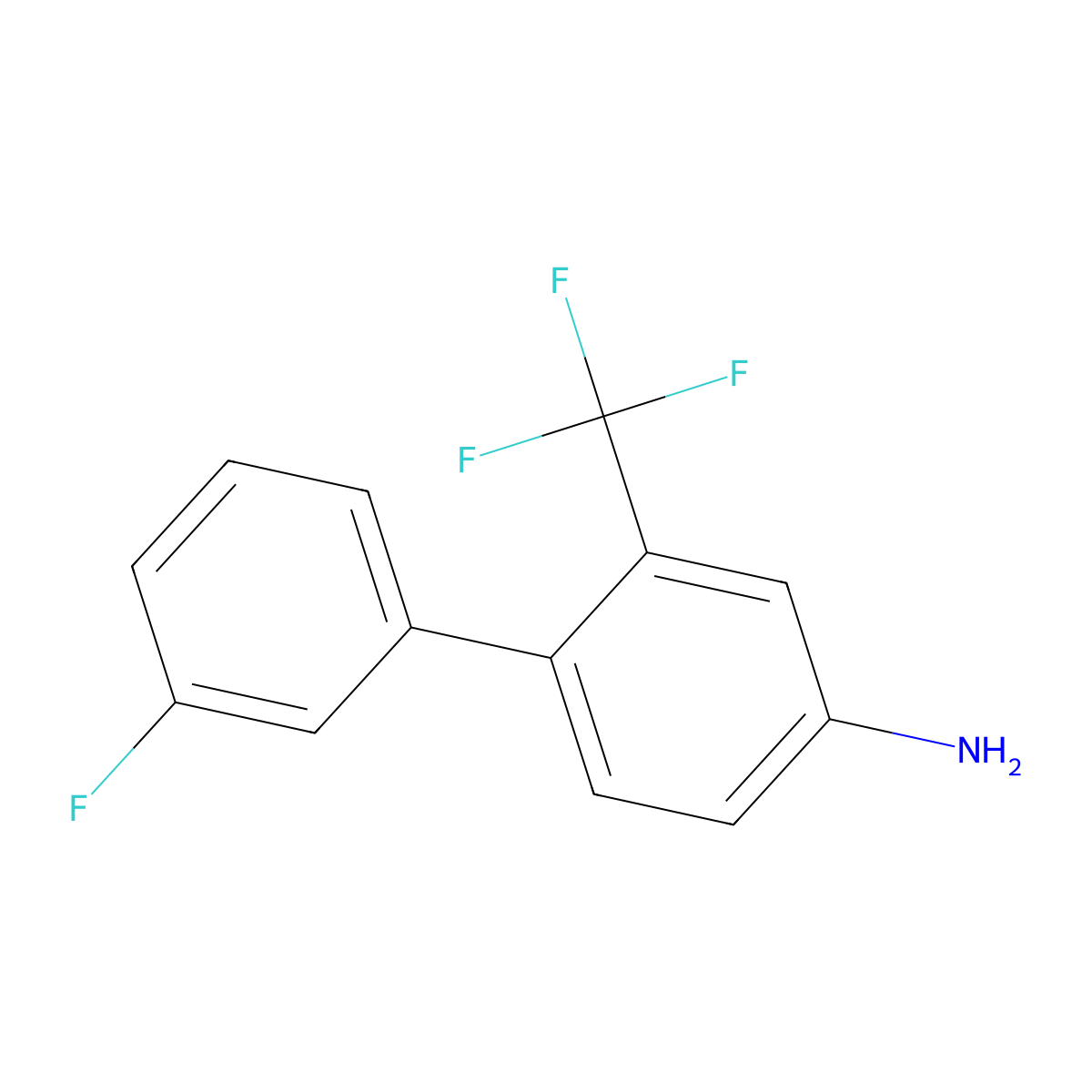 3'-Fluoro-2-(trifluoromethyl)biphenyl-4-amine molecular structure, CAS 1214370-28-1