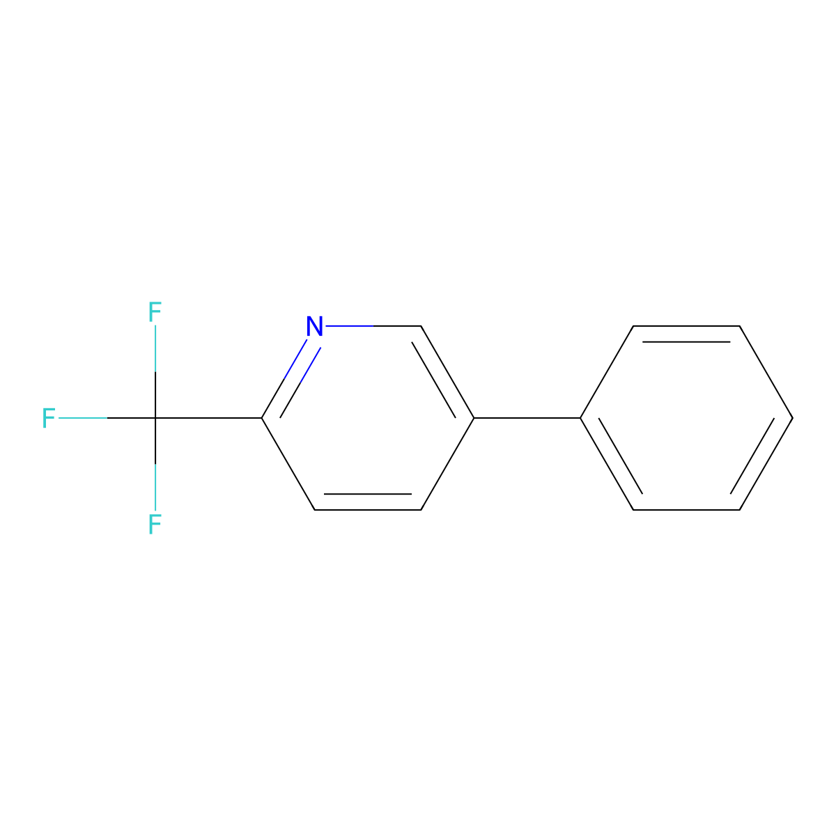 5-Phenyl-2-(trifluoromethyl)pyridine molecular structure, CAS 1214370-35-0