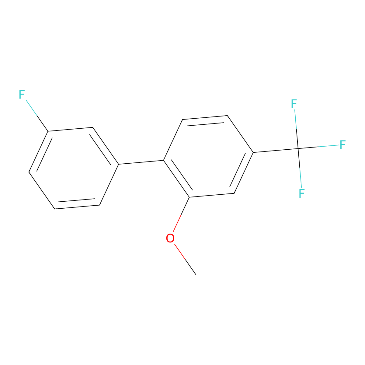 3'-Fluoro-2-methoxy-4-(trifluoromethyl)biphenyl molecular structure, CAS 1214370-51-0