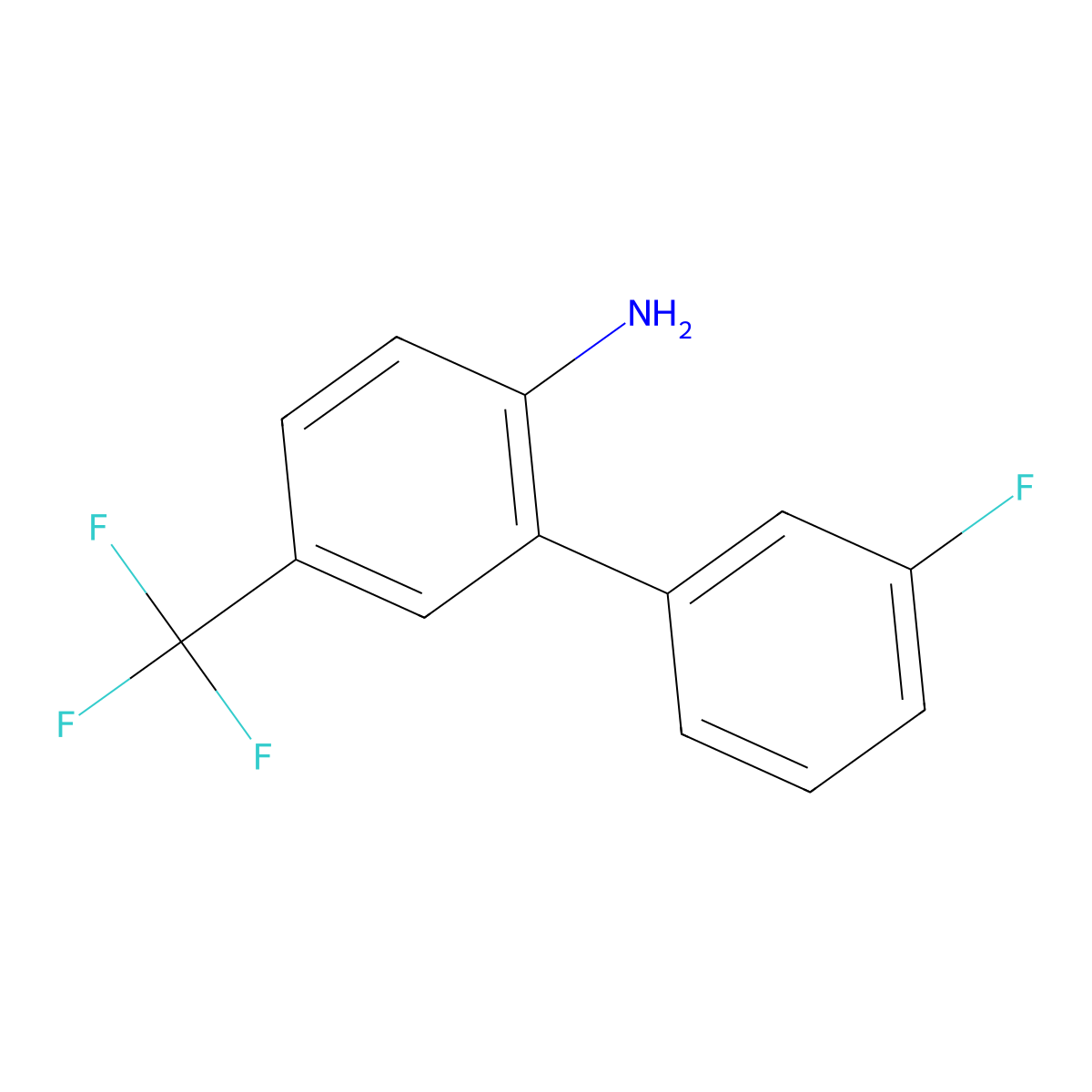 3'-Fluoro-5-(trifluoromethyl)-[1,1'-biphenyl]-2-amine molecular structure, CAS 1214371-71-7