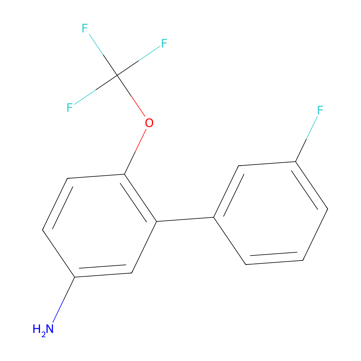 3'-Fluoro-2-(trifluoromethoxy)biphenyl-5-amine molecular structure, CAS 1214371-82-0