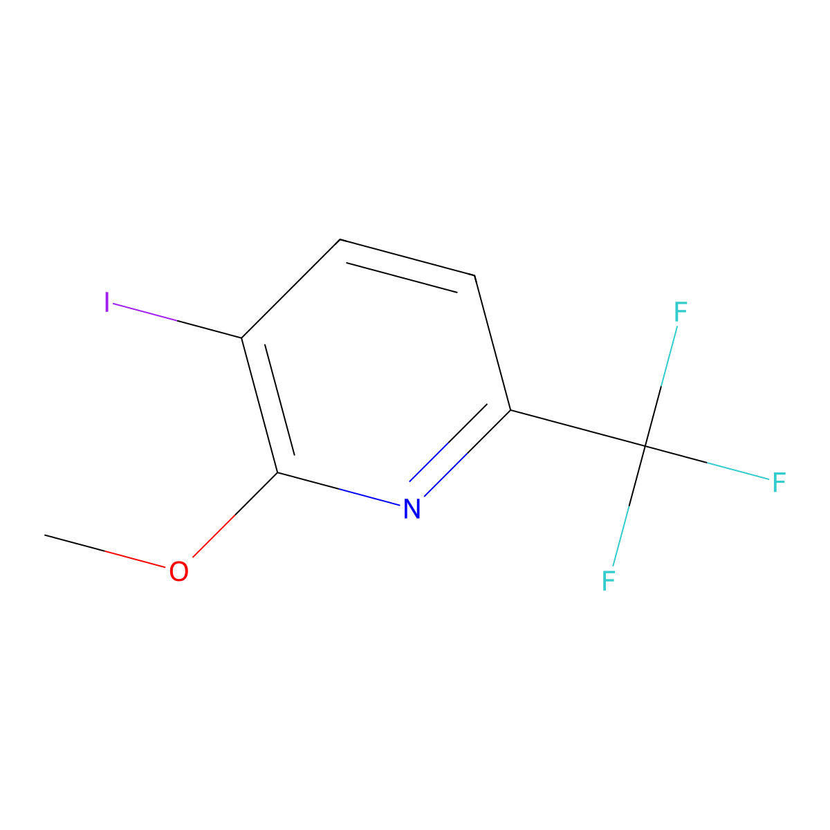 3-Iodo-2-methoxy-6-(trifluoromethyl)pyridine molecular structure, CAS 1214371-94-4