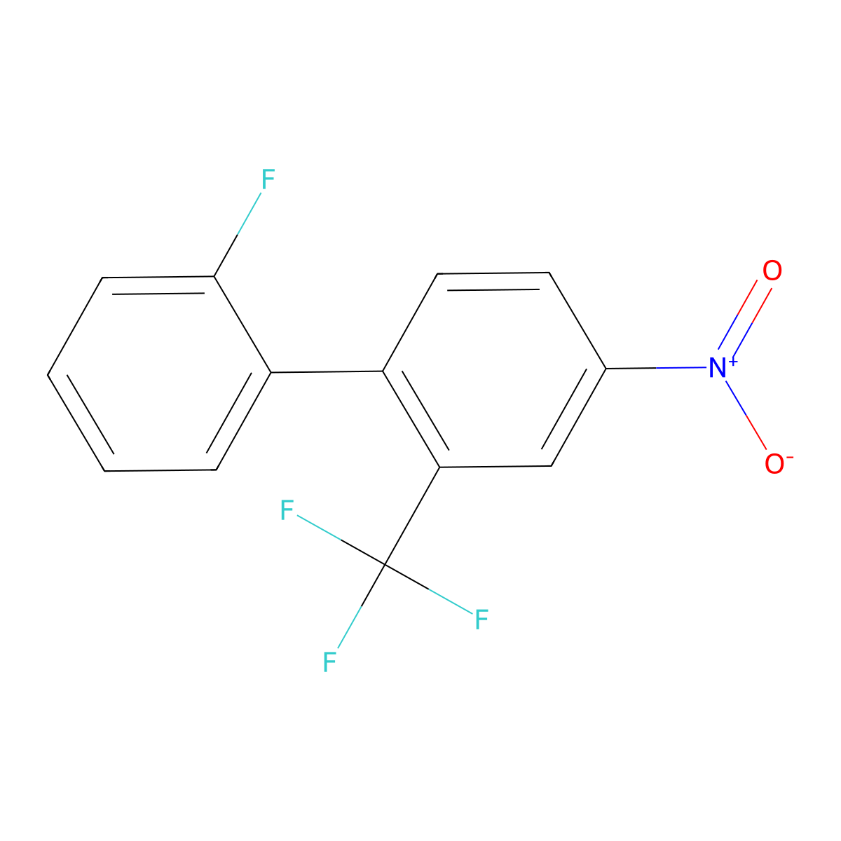 1-(2-Fluorophenyl)-4-nitro-2-(trifluoromethyl)benzene molecular structure, CAS 1214372-40-3