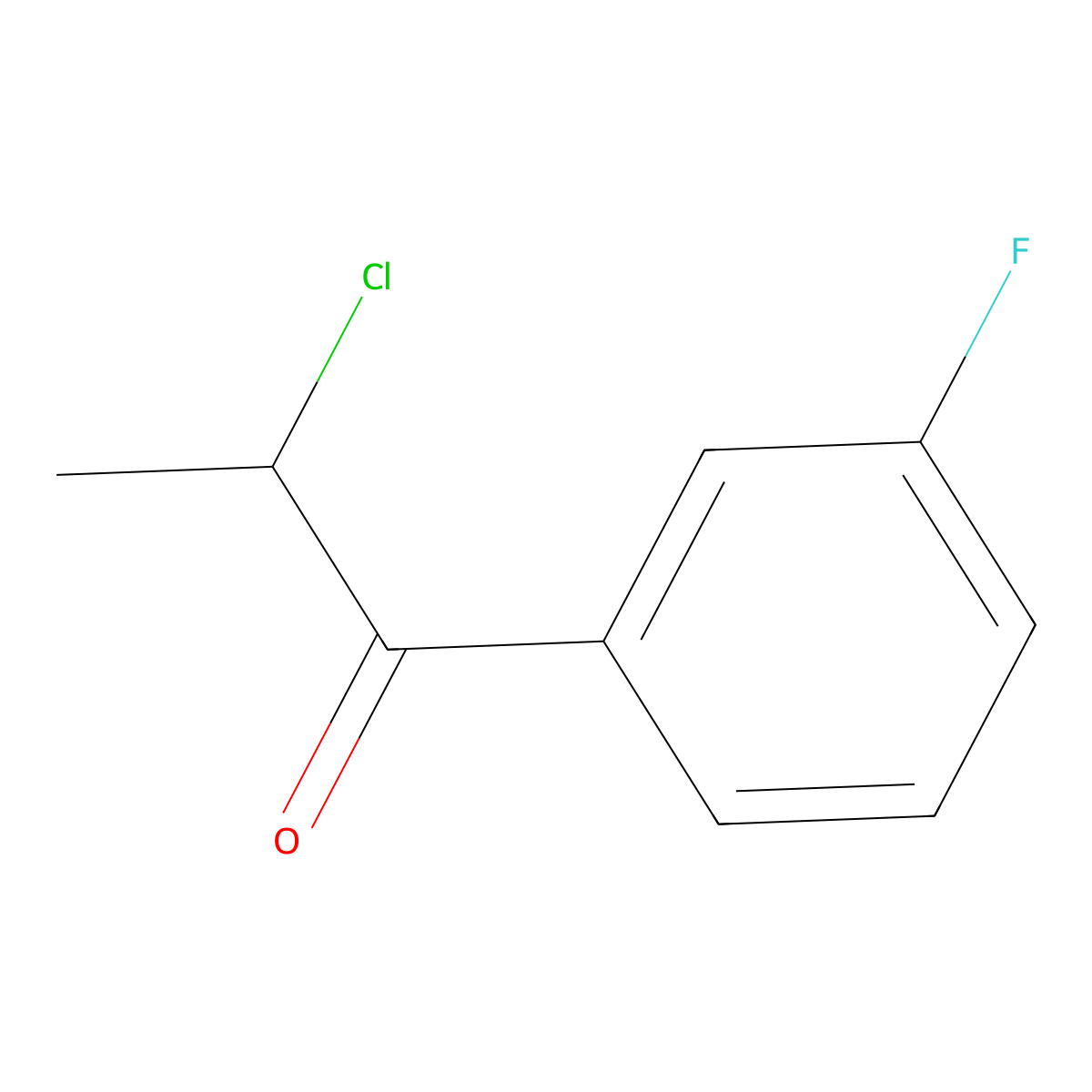2-Chloro-1-(3-fluorophenyl)-1-propanone molecular structure, CAS 1214372-46-9