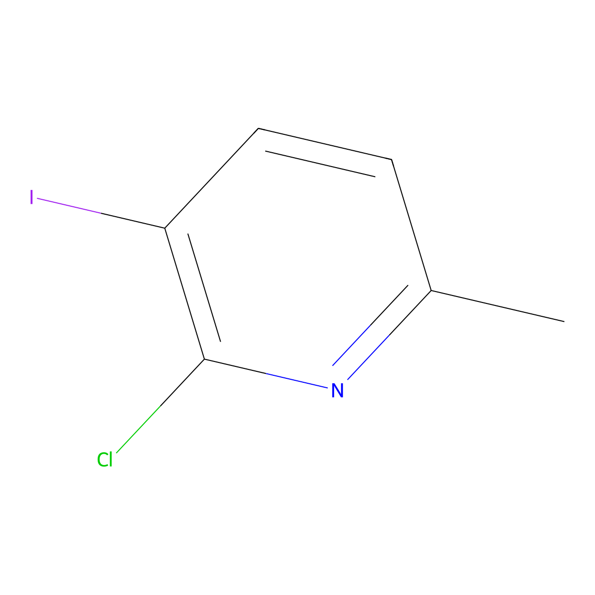 2-Chloro-3-iodo-6-methylpyridine molecular structure, CAS 1214372-51-6