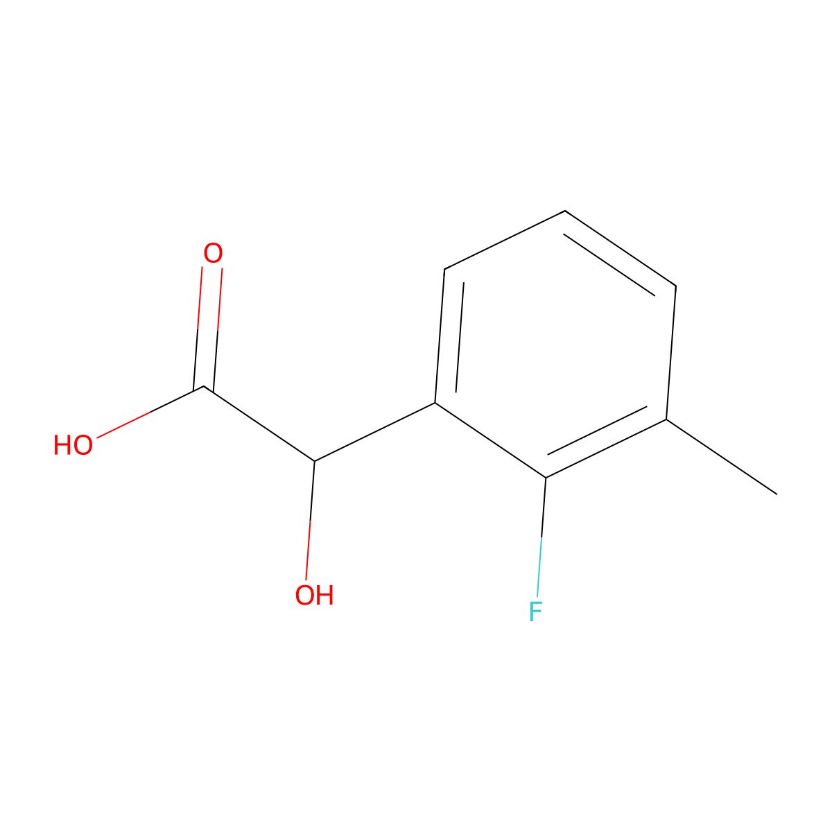 2-(2-Fluoro-3-methylphenyl)-2-hydroxyacetic acid molecular structure, CAS 1214372-73-2