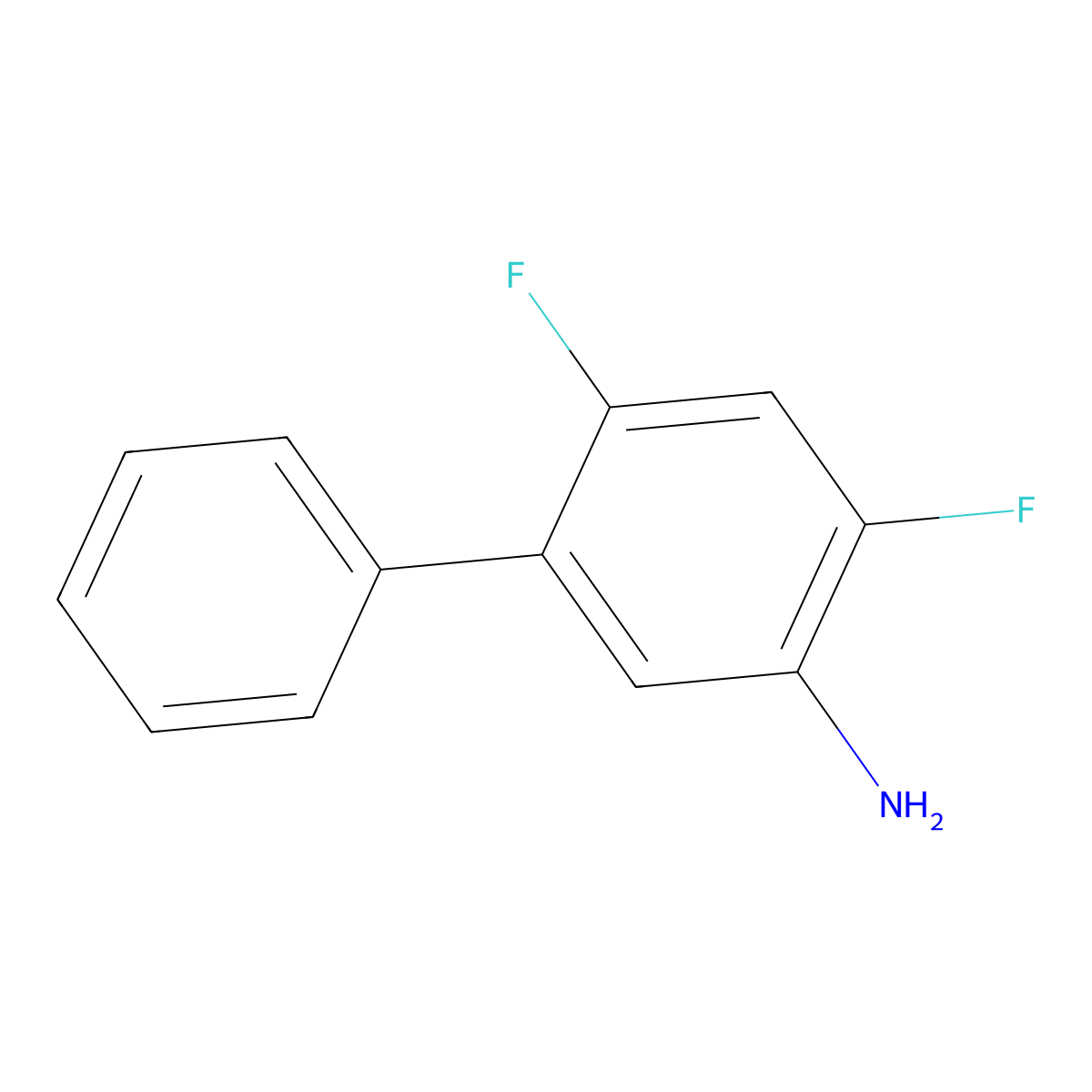 5-Amino-2,4-difluorobiphenyl molecular structure, CAS 1214372-76-5