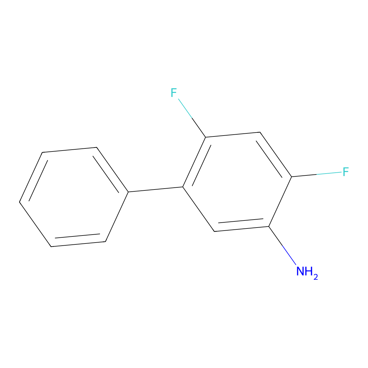 5-Amino-2,4-difluorobiphenyl molecular structure, CAS 1214372-76-5