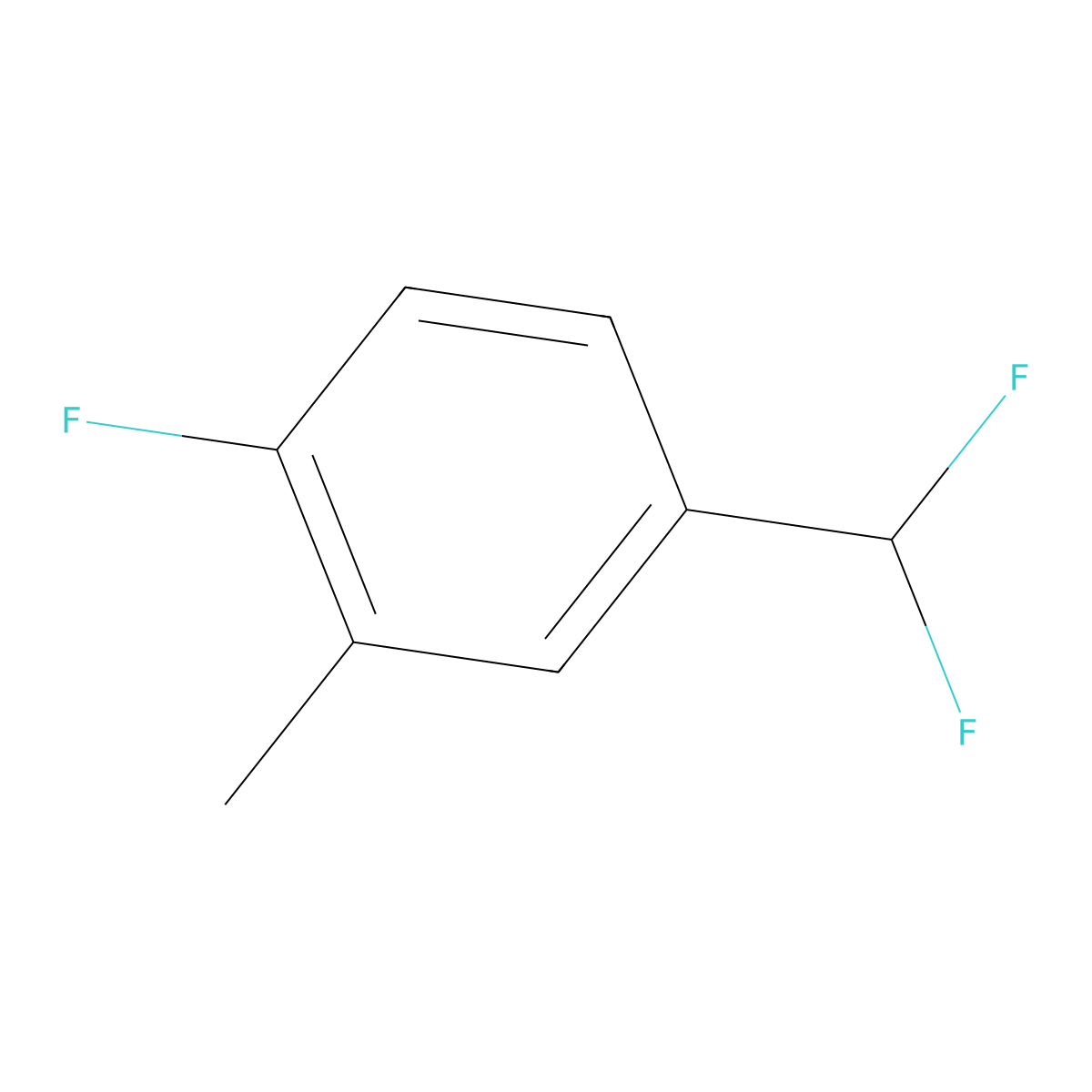 4-(Difluoromethyl)-1-fluoro-2-methylbenzene molecular structure, CAS 1214372-78-7