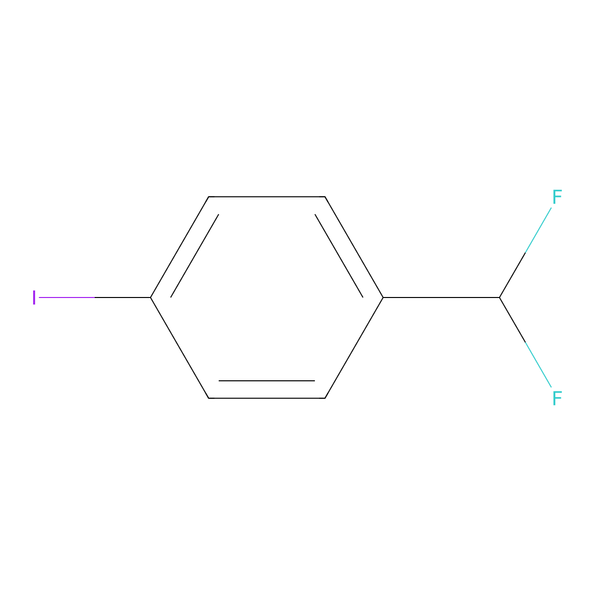 1-(Difluoromethyl)-4-iodobenzene molecular structure, CAS 1214372-82-3