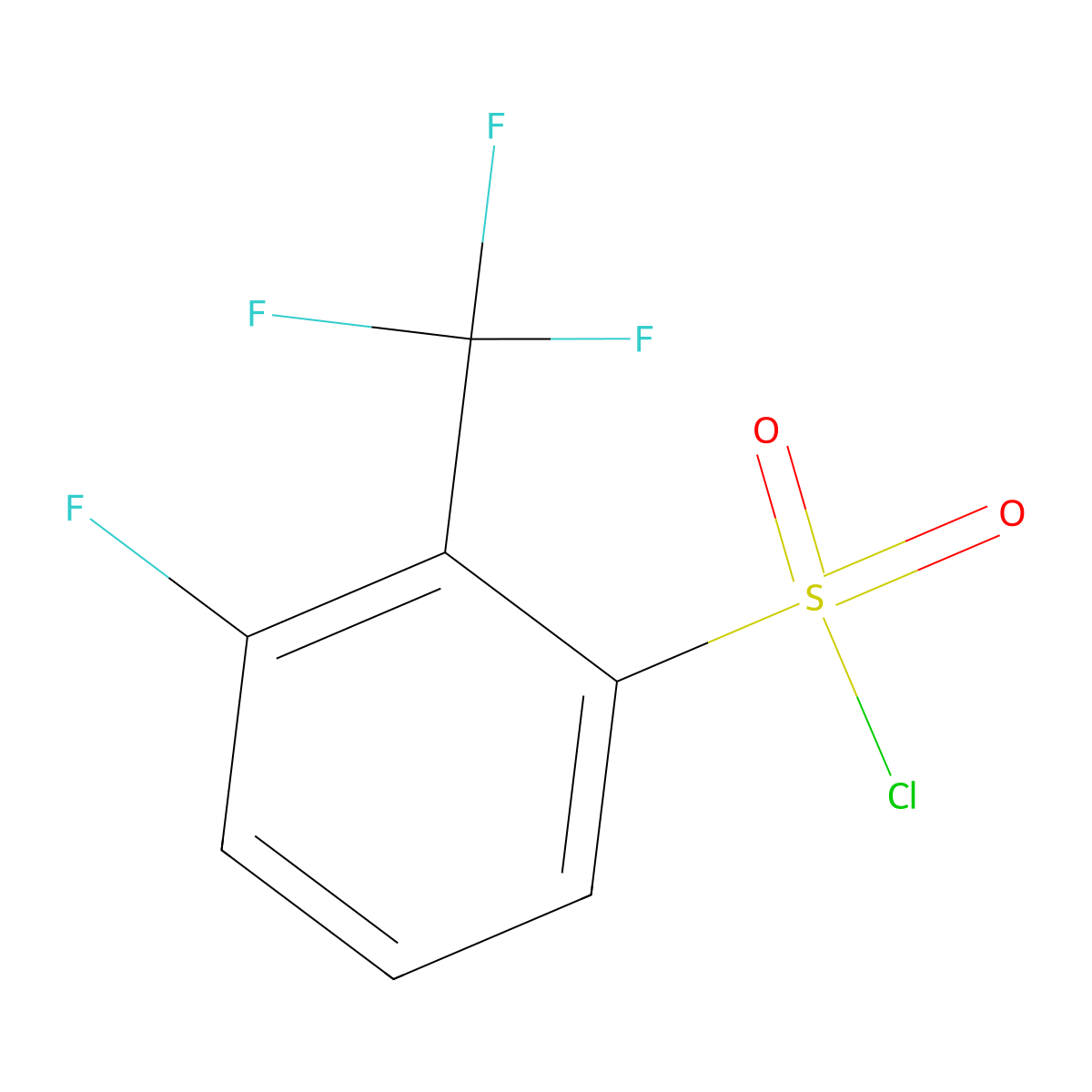 3-Fluoro-2-(trifluoromethyl)benzene-1-sulfonyl chloride molecular structure, CAS 1214372-88-9