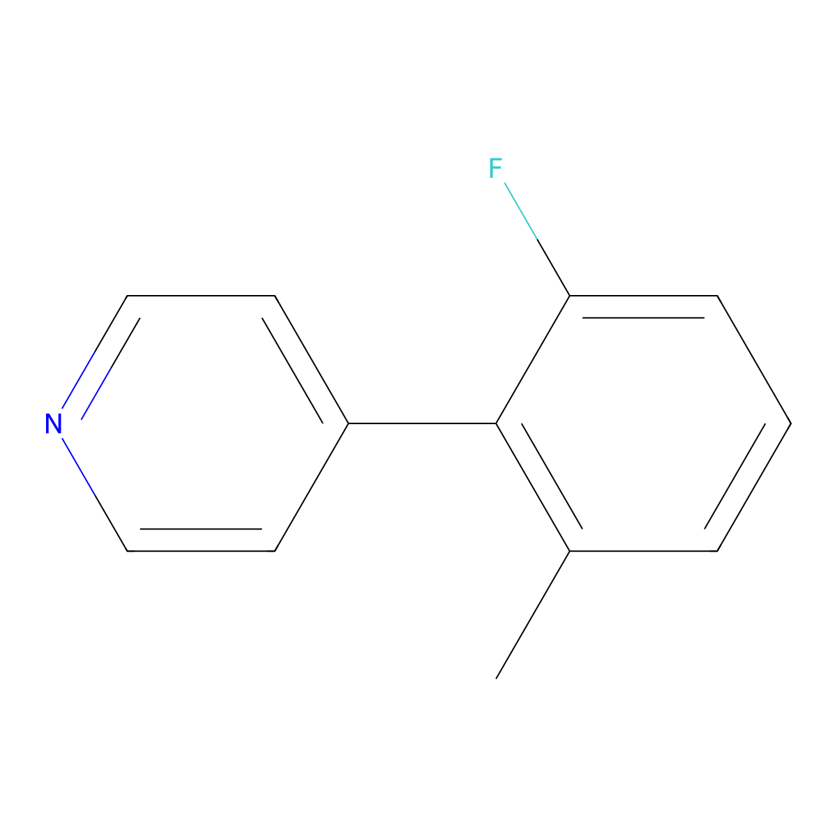 4-(2-Fluoro-6-methylphenyl)pyridine molecular structure, CAS 1214373-22-4
