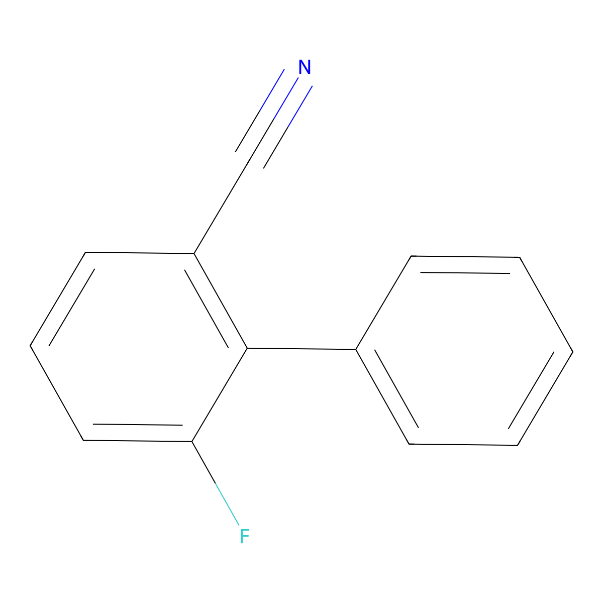 6-Fluoro-[1,1'-biphenyl]-2-carbonitrile molecular structure, CAS 1214373-34-8