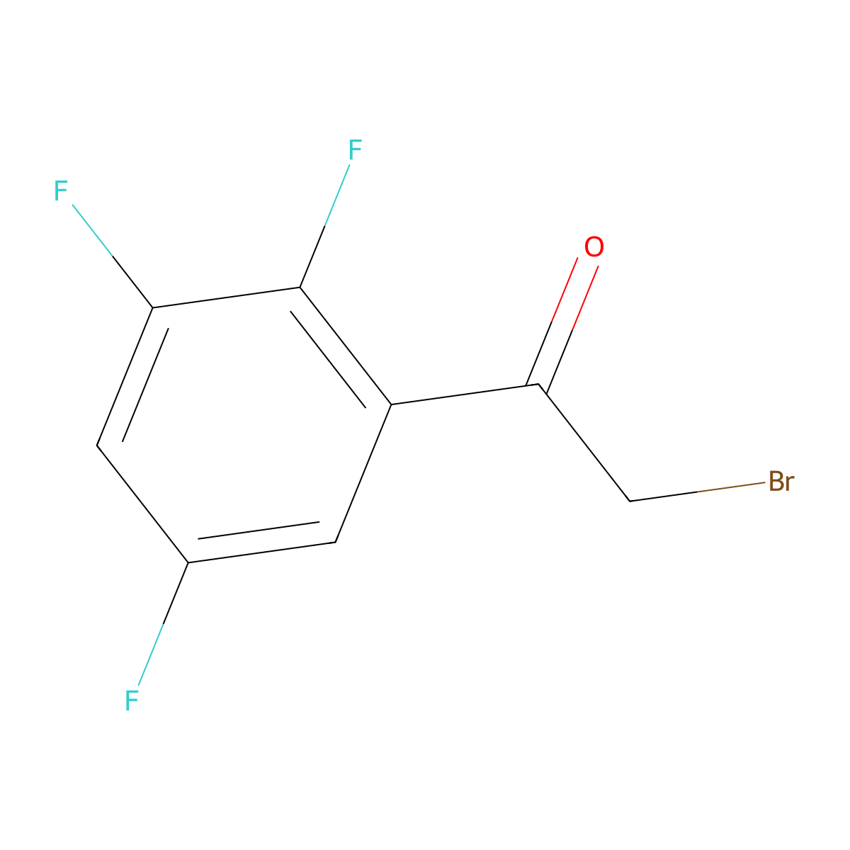 2-Bromo-1-(2,3,5-trifluorophenyl)ethan-1-one molecular structure, CAS 1214373-78-0