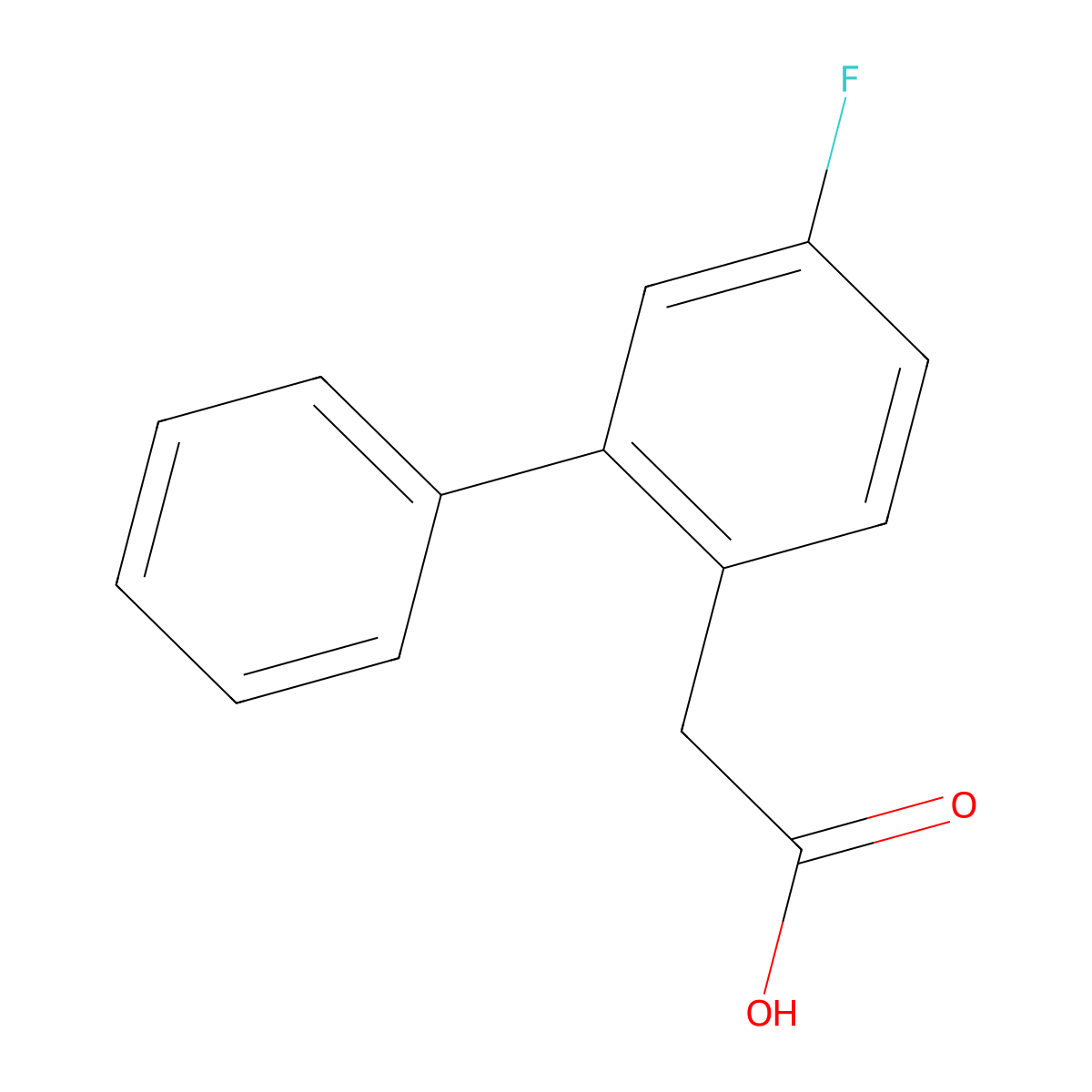 2-(5-Fluoro-[1,1'-biphenyl]-2-yl)acetic acid molecular structure, CAS 1214373-81-5