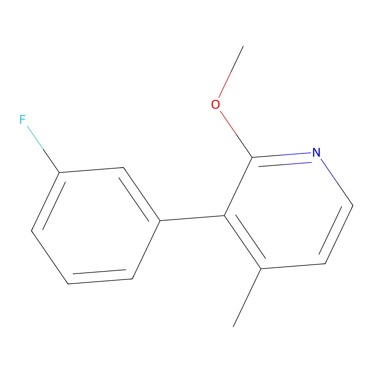 3-(3-Fluorophenyl)-2-methoxy-4-methylpyridine molecular structure, CAS 1214373-92-8