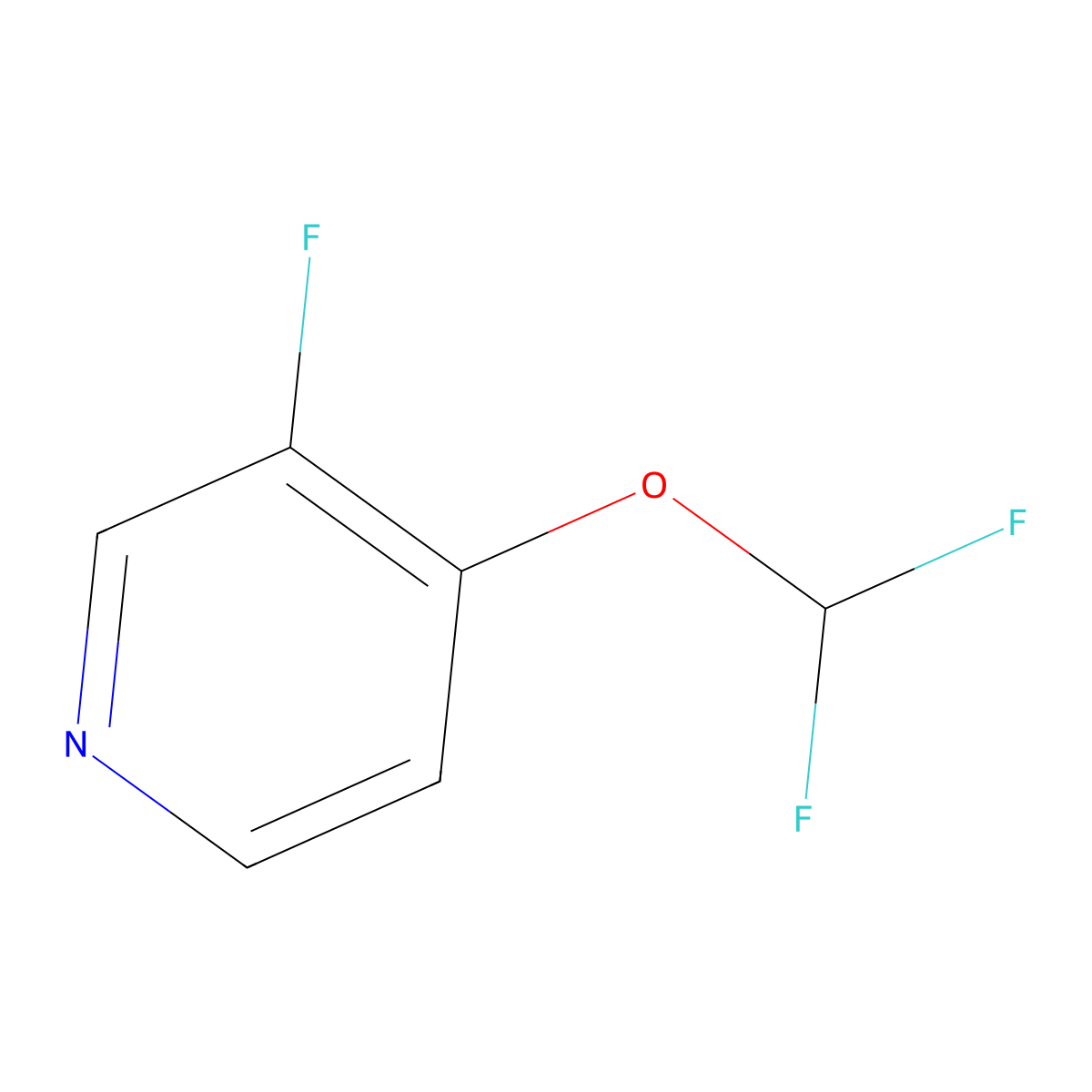 4-(Difluoromethoxy)-3-fluoropyridine molecular structure, CAS 1214373-95-1