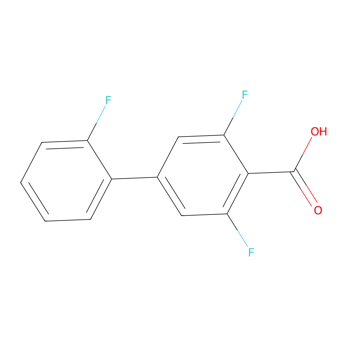 2',3,5-Trifluorobiphenyl-4-carboxylic acid molecular structure, CAS 1214374-03-4