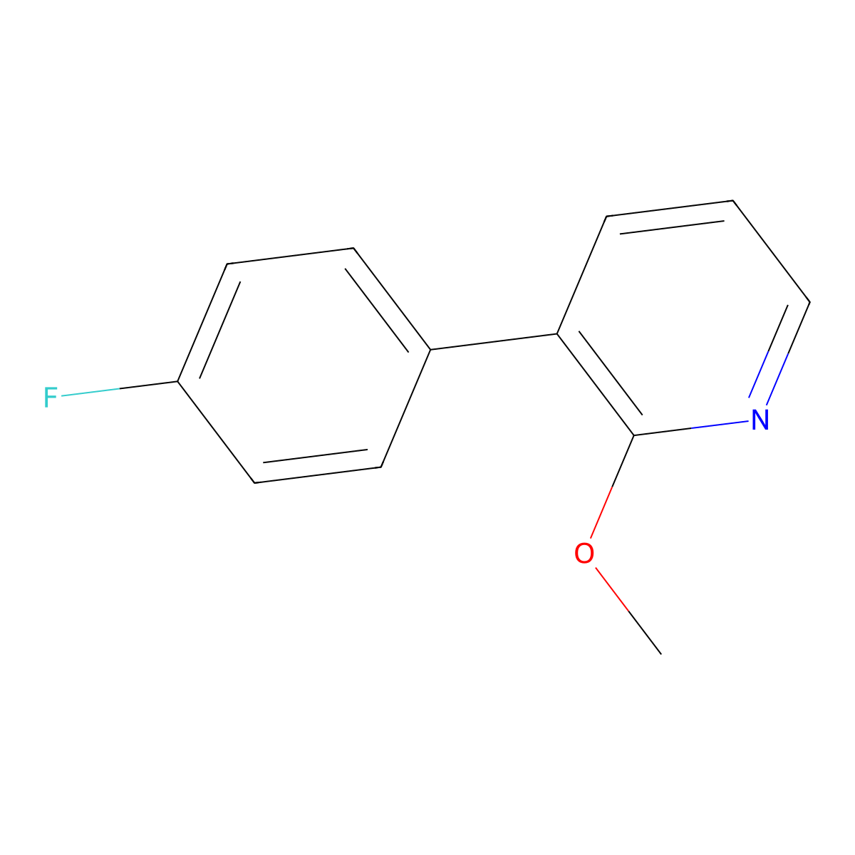 3-(4-Fluorophenyl)-2-methoxypyridine molecular structure, CAS 1214374-07-8