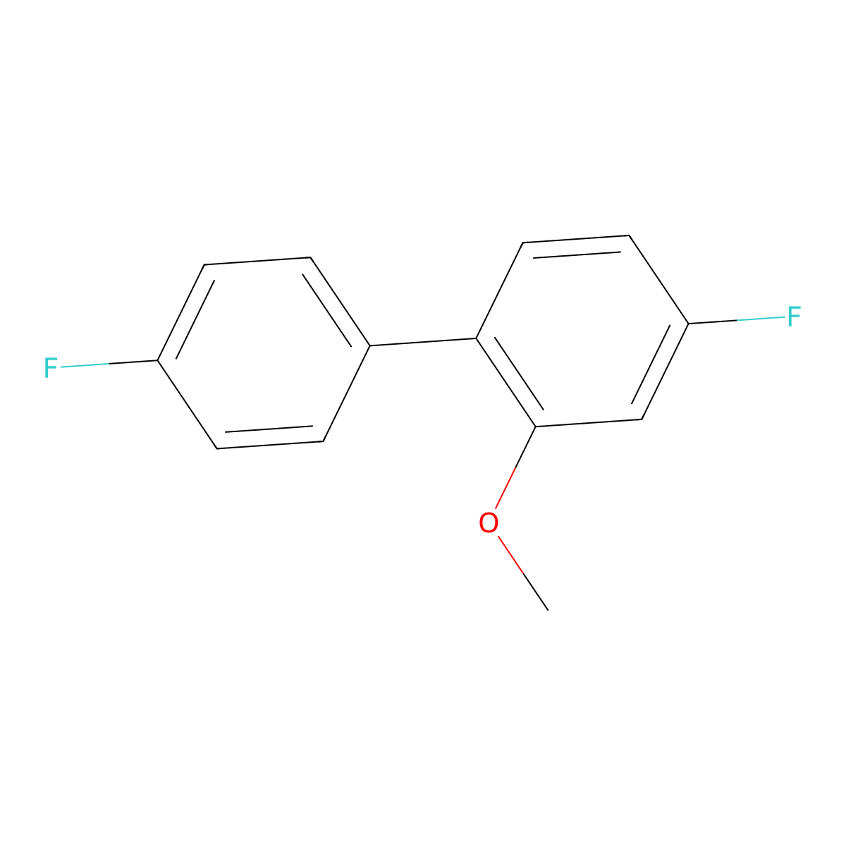 4,4'-Difluoro-2-methoxy-1,1'-biphenyl molecular structure, CAS 1214374-13-6